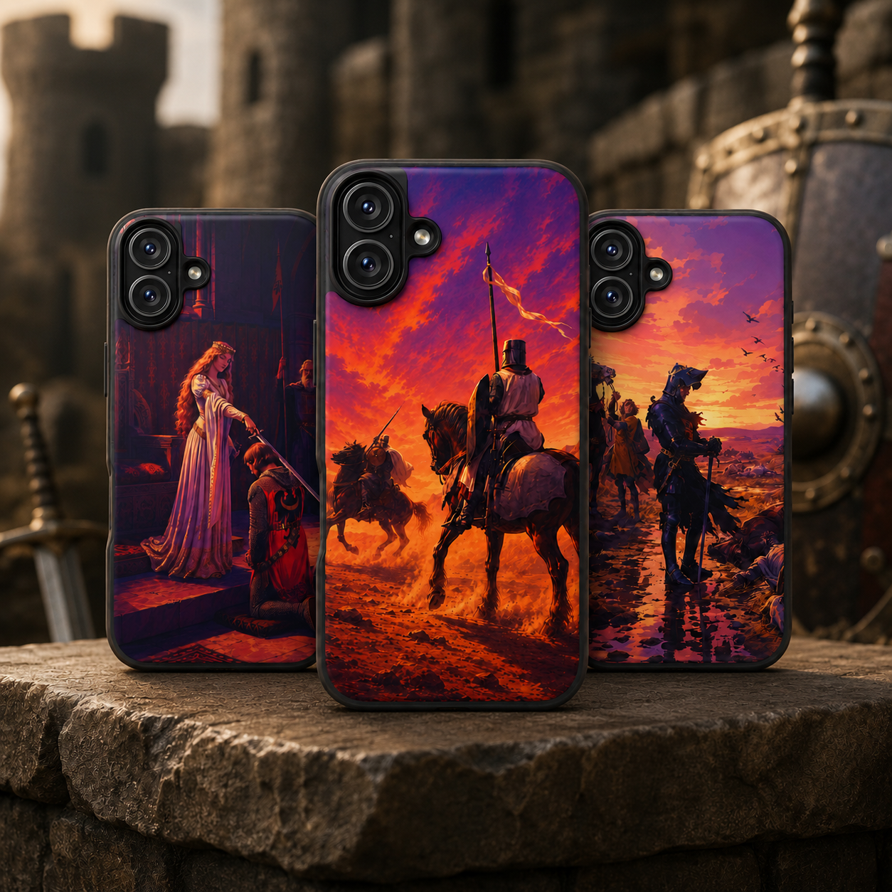 GTA VI Art Style Medieval Knight Phone Cases