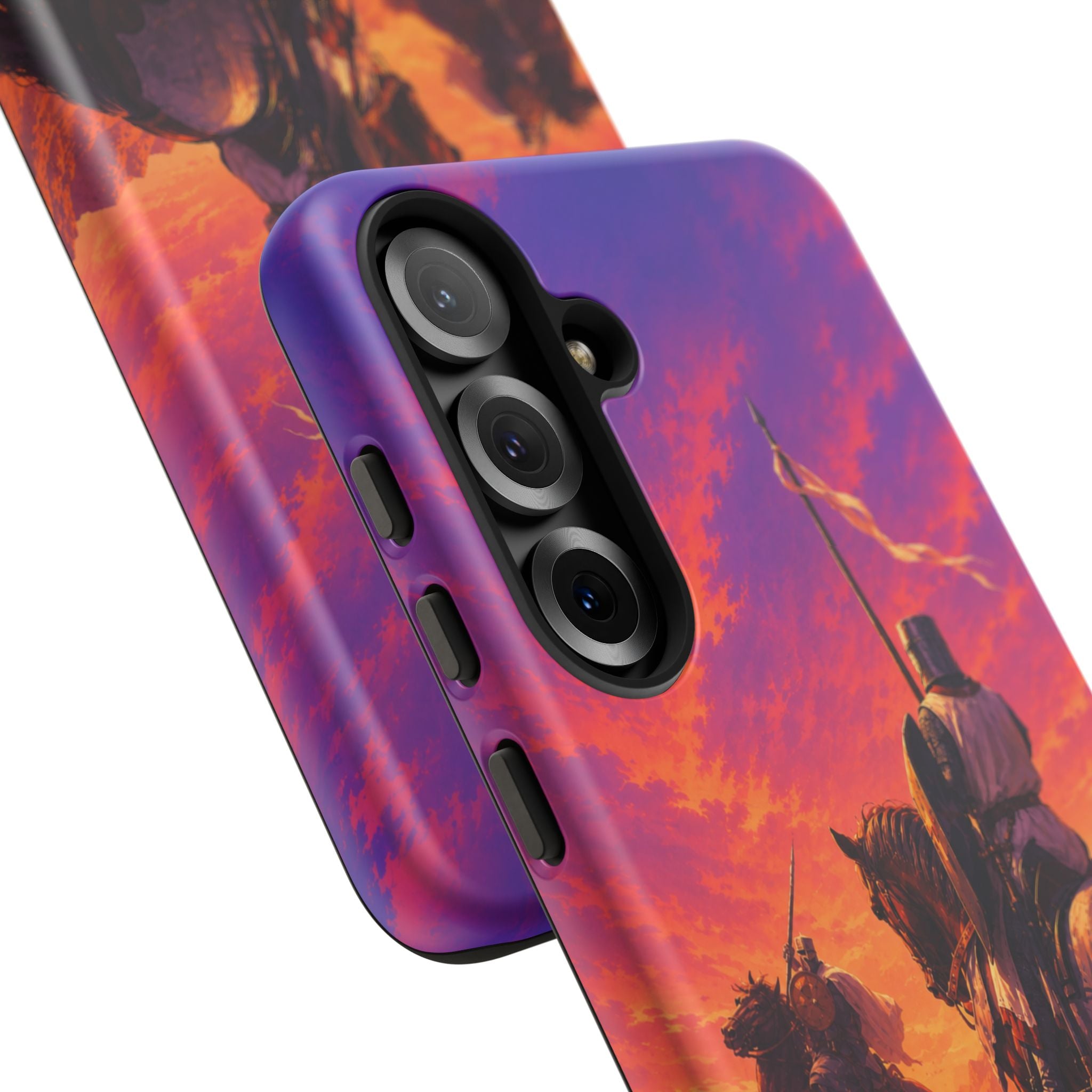 Medieval Knights Sunset Phone Case | Armor Cavalry Phone Case