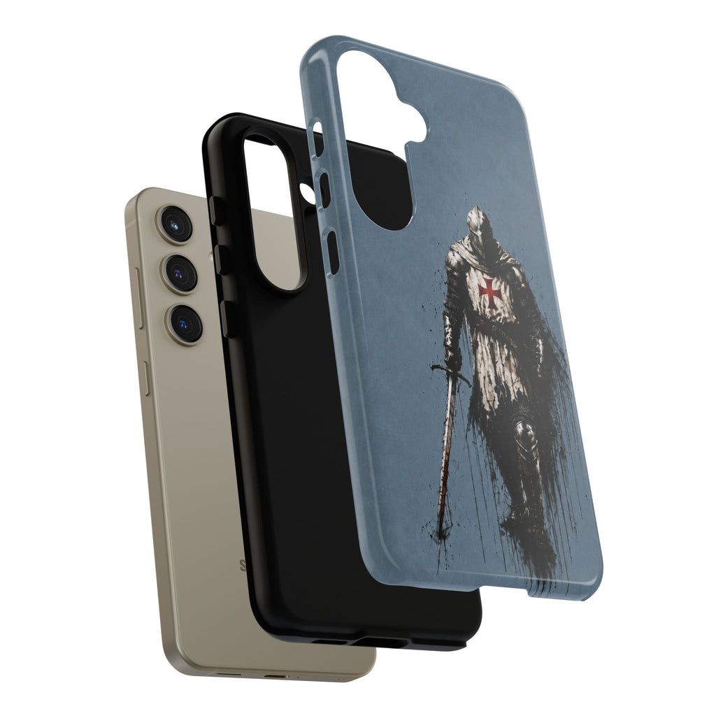 Knight Of The Templar Order Phone Case | Faded Steel Blue