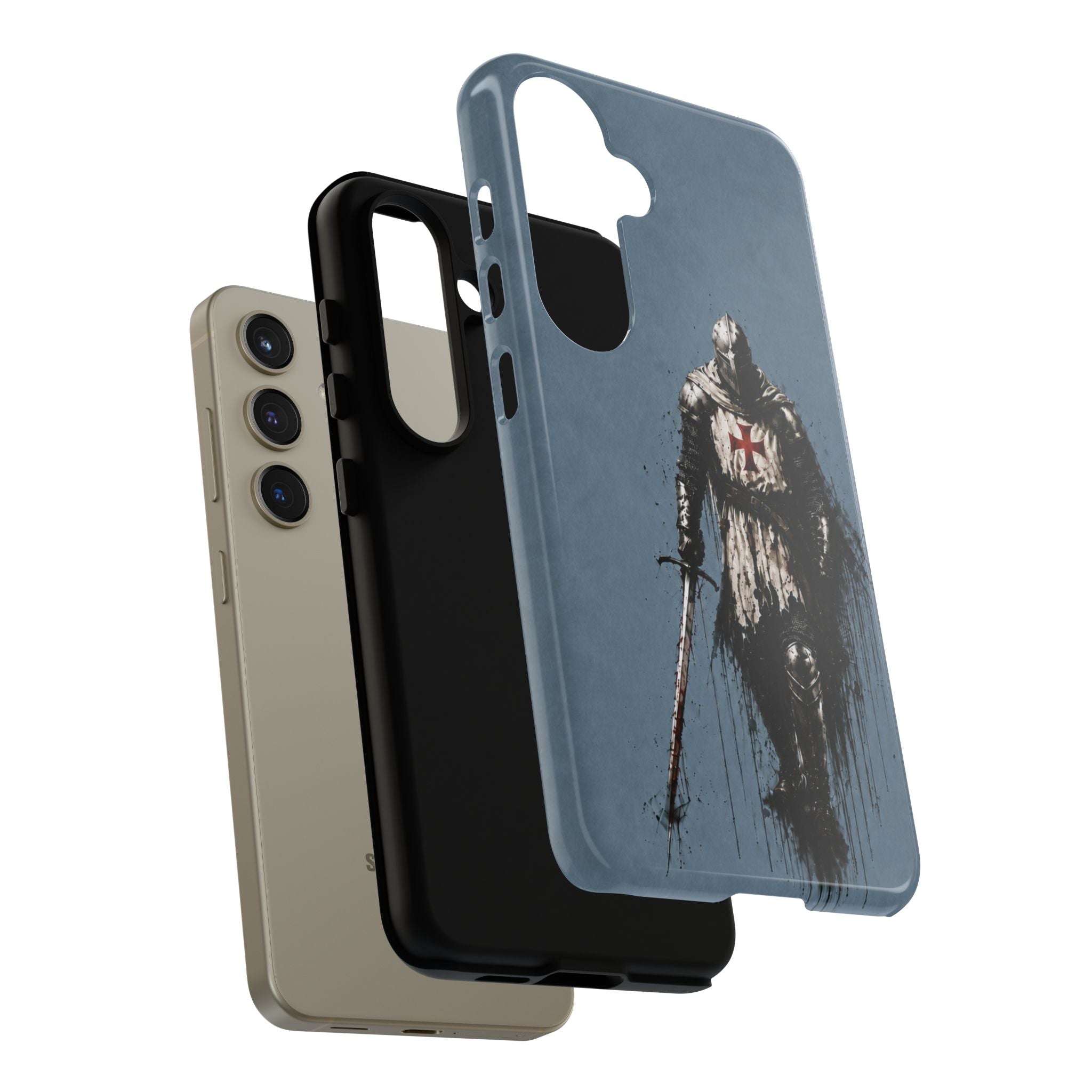 Knight Of The Templar Order Phone Case | Faded Steel Blue