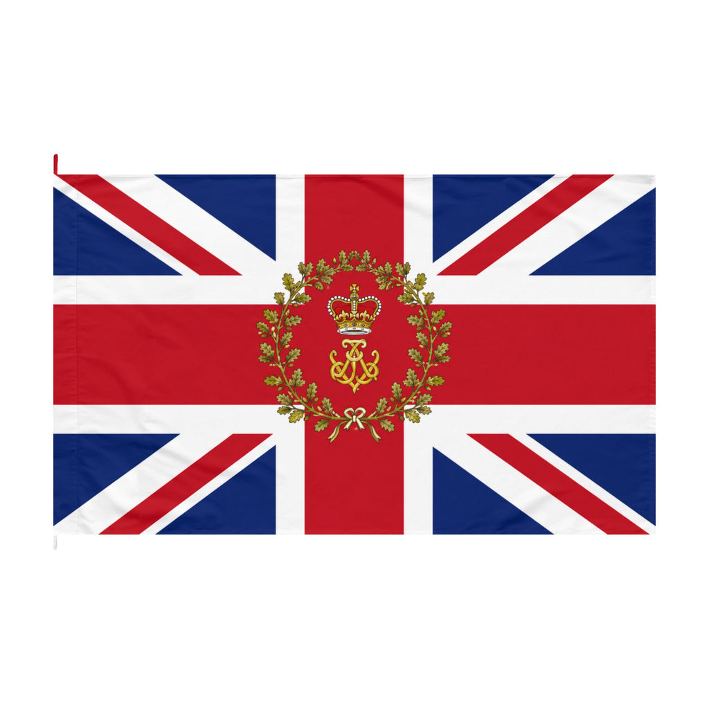 Union Jack Royal Crest Flag – Double-Sided British Heraldic Union Jack Decorative Flag