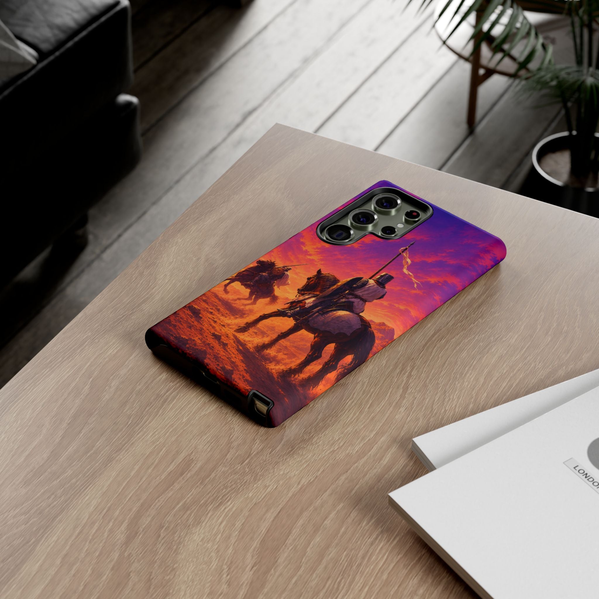 Medieval Knights Sunset Phone Case | Armor Cavalry Phone Case