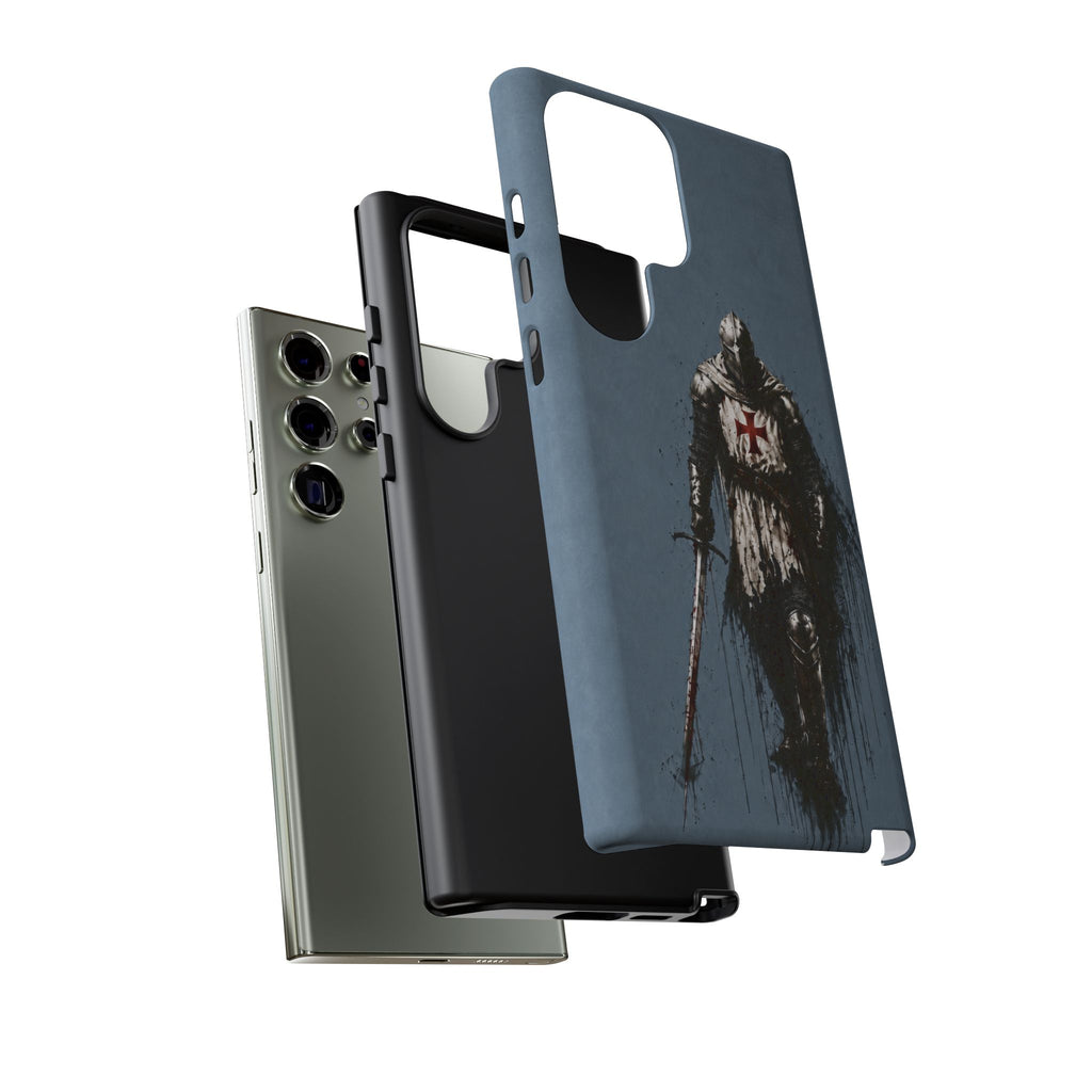 Knight Of The Templar Order Phone Case | Faded Steel Blue