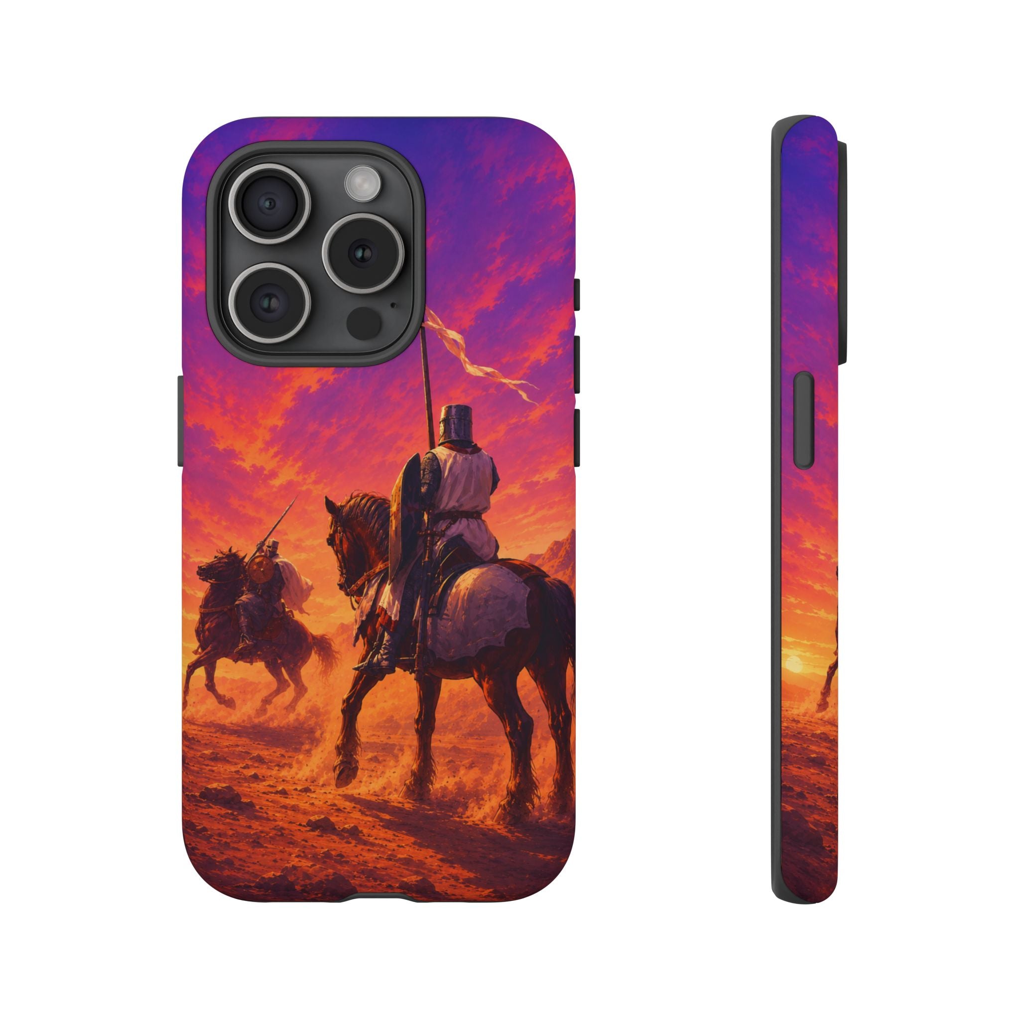 Medieval Knights Sunset Phone Case | Armor Cavalry Phone Case