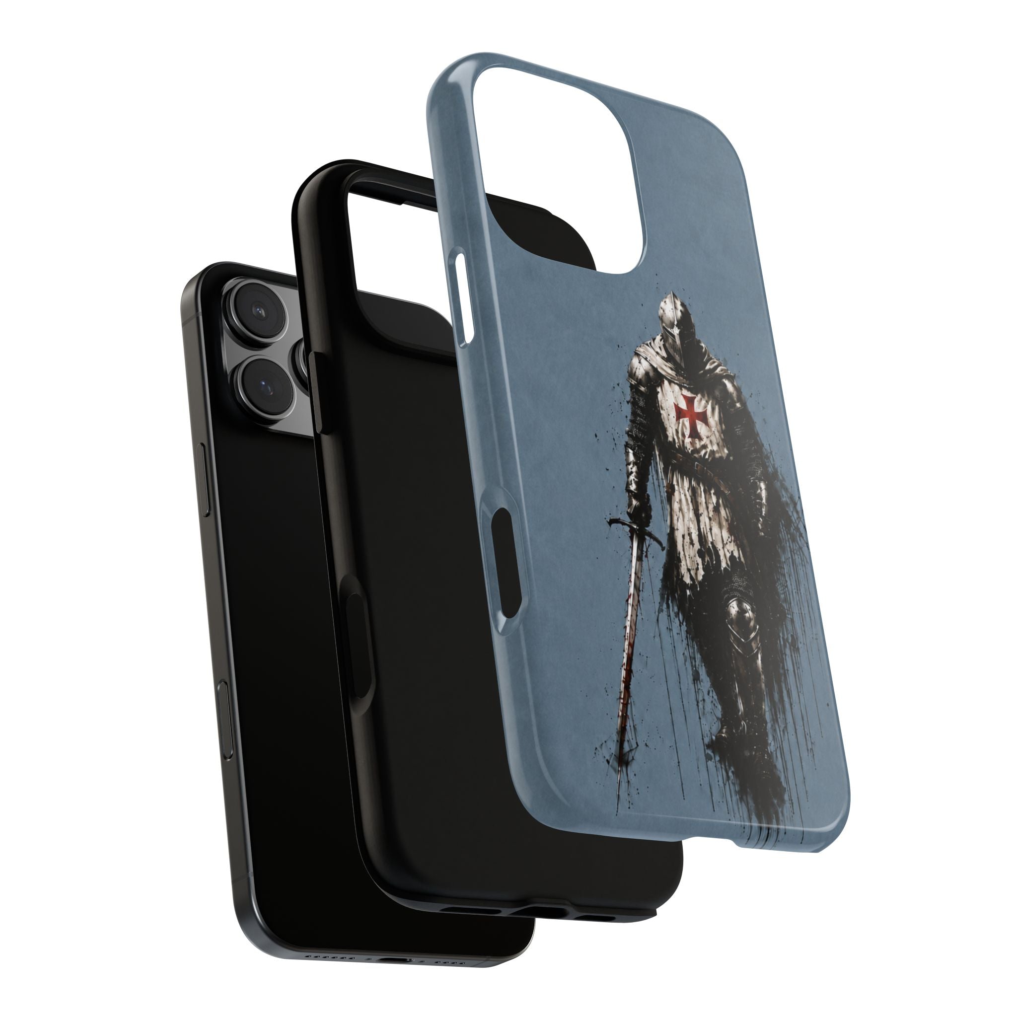 Knight Of The Templar Order Phone Case | Faded Steel Blue