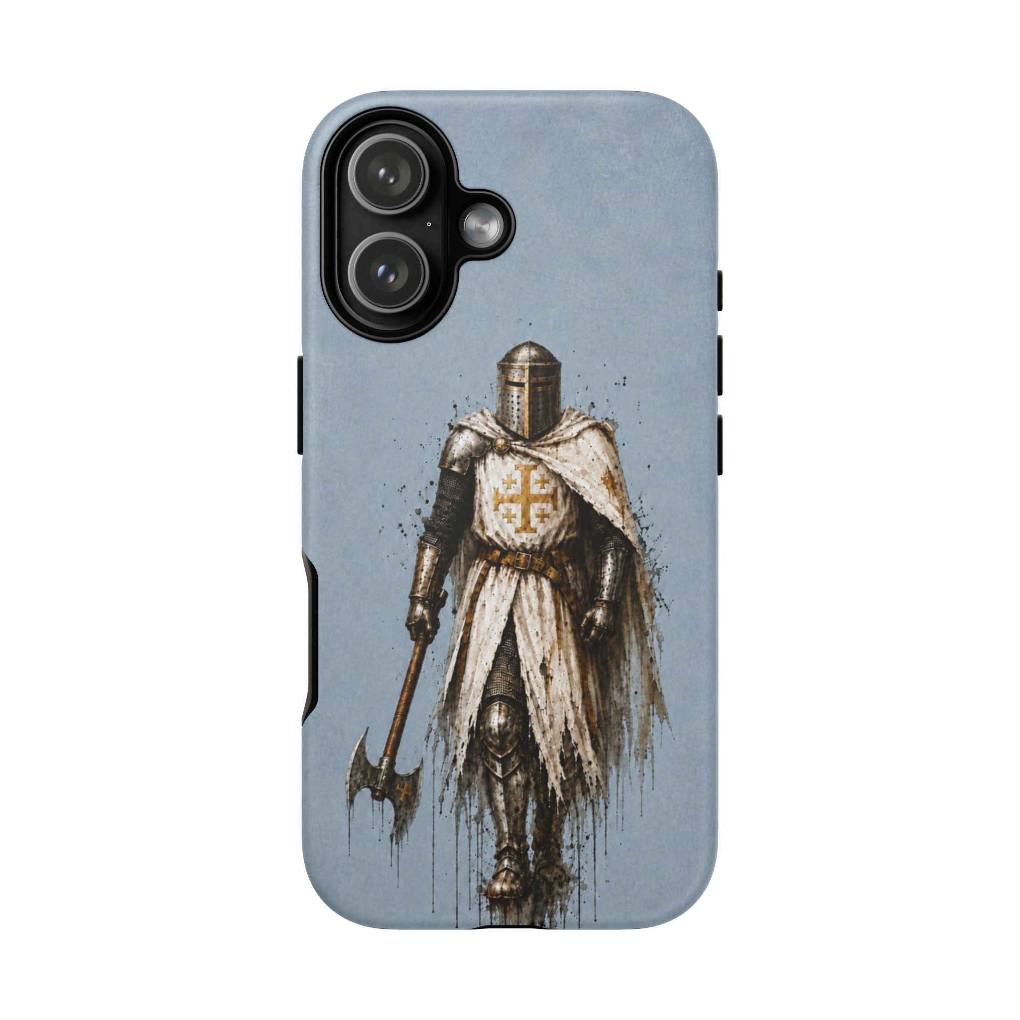 Knight Of The Kingdom Of Jerusalem Phone Case | Faded Steel Blue