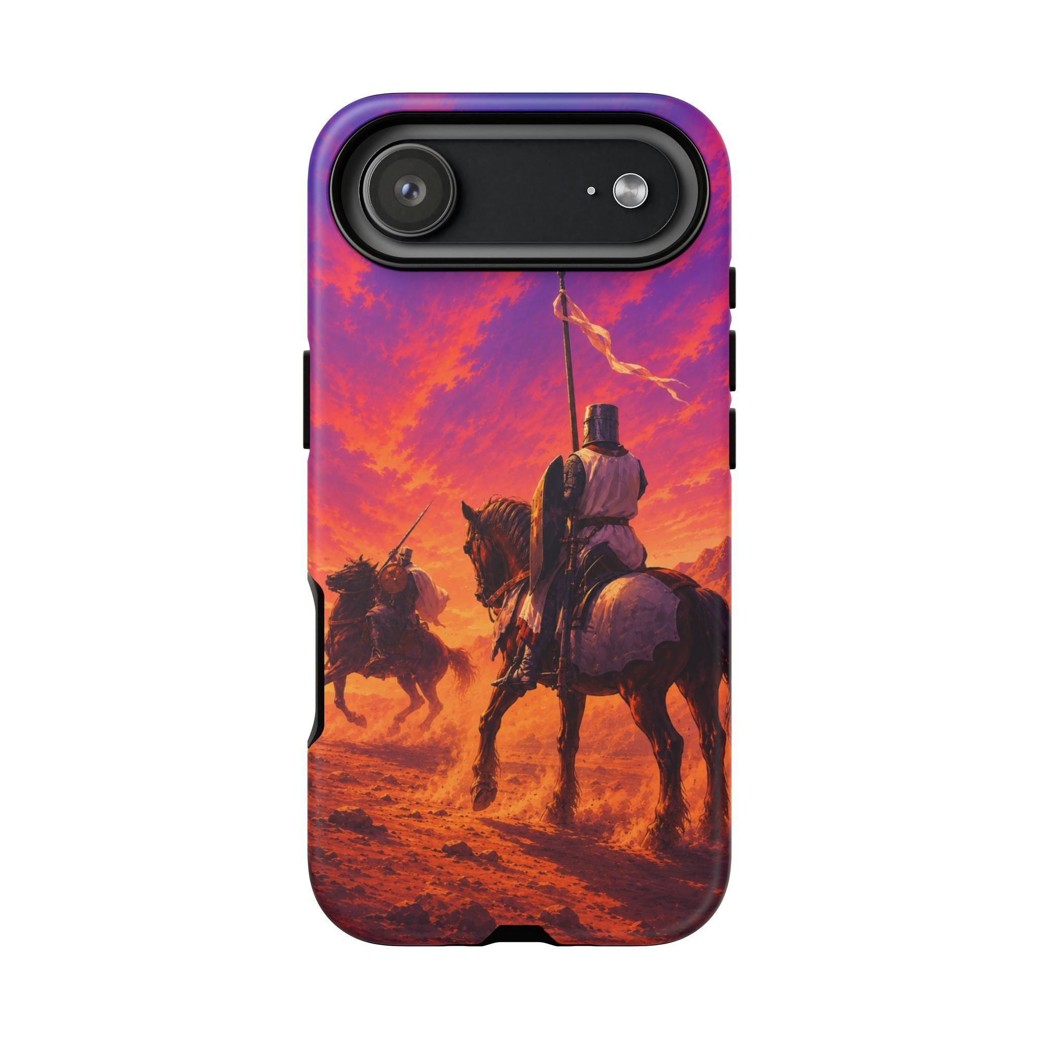 Medieval Knights Sunset Phone Case | Armor Cavalry Phone Case