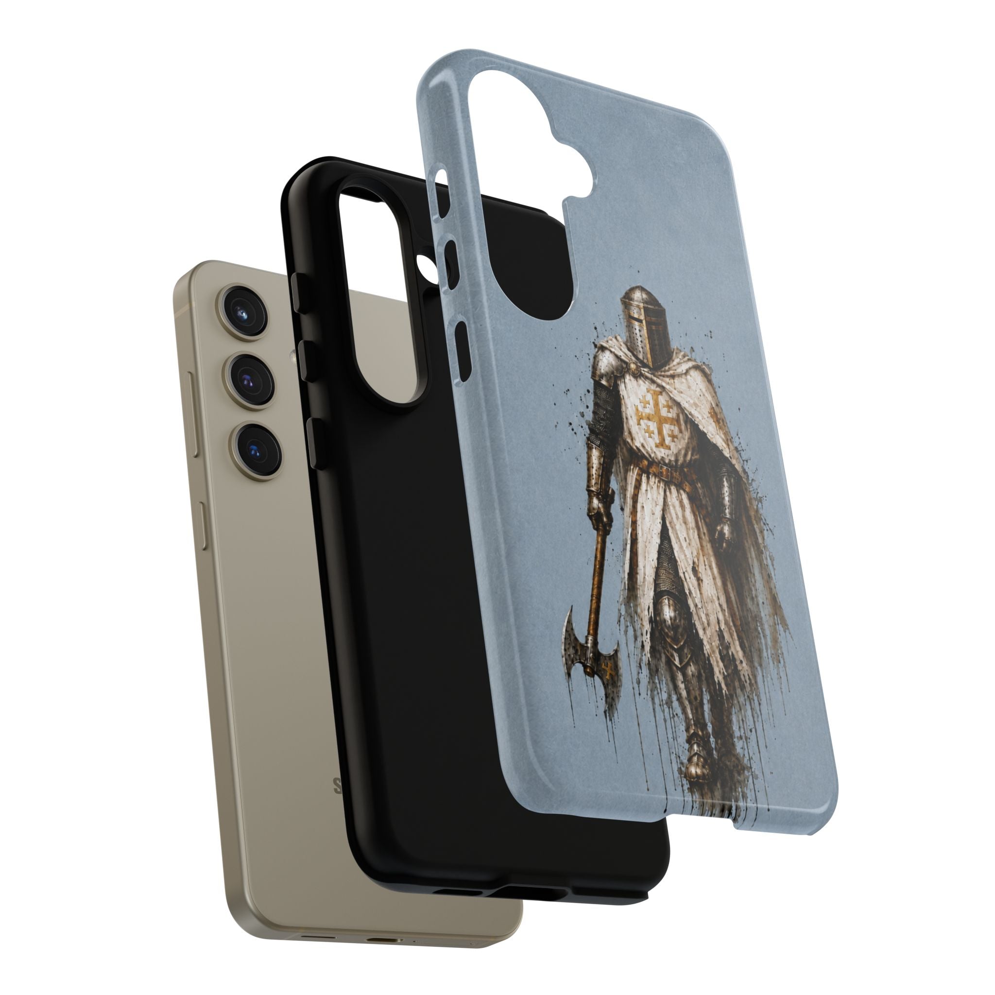 Knight Of The Kingdom Of Jerusalem Phone Case | Faded Steel Blue