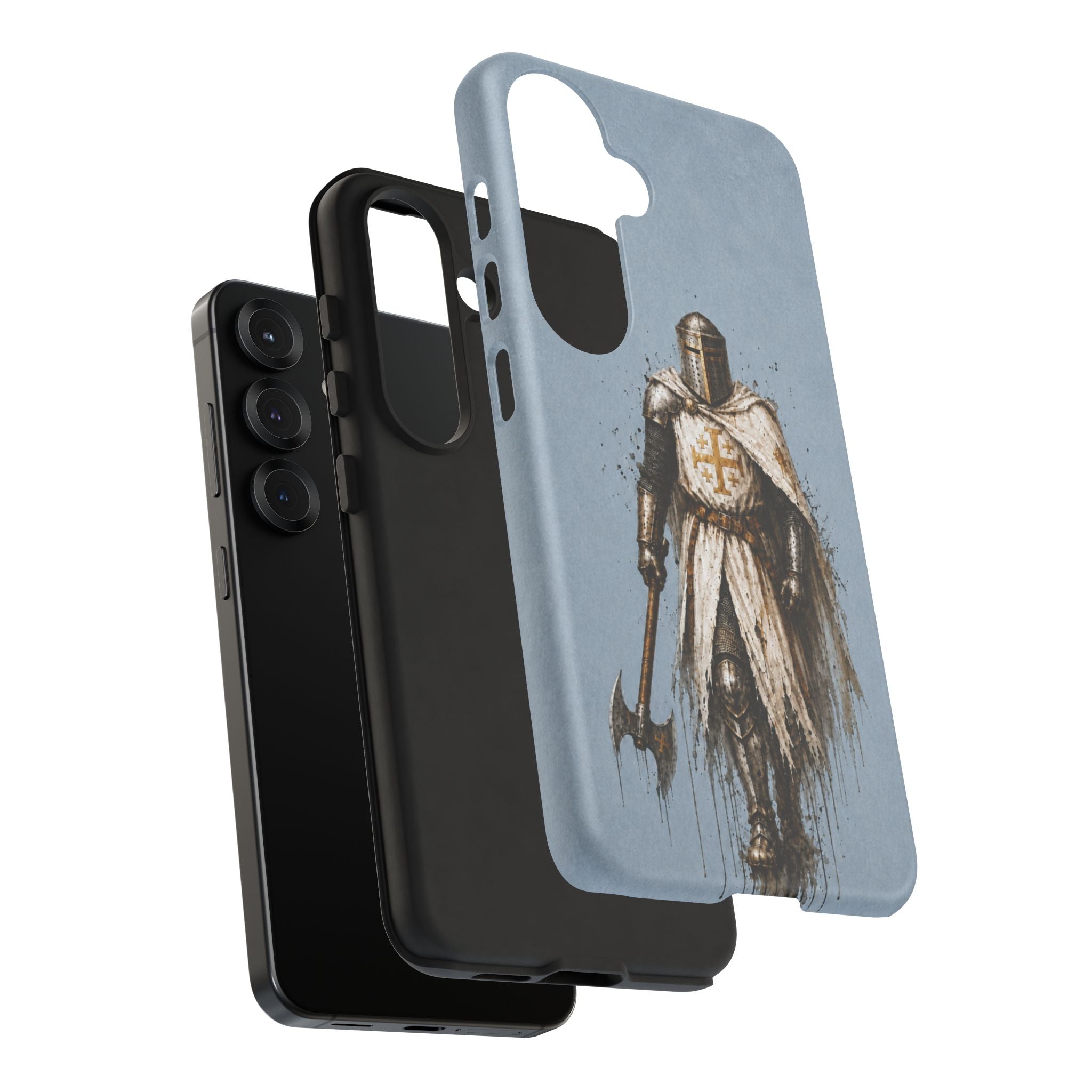 Knight Of The Kingdom Of Jerusalem Phone Case | Faded Steel Blue