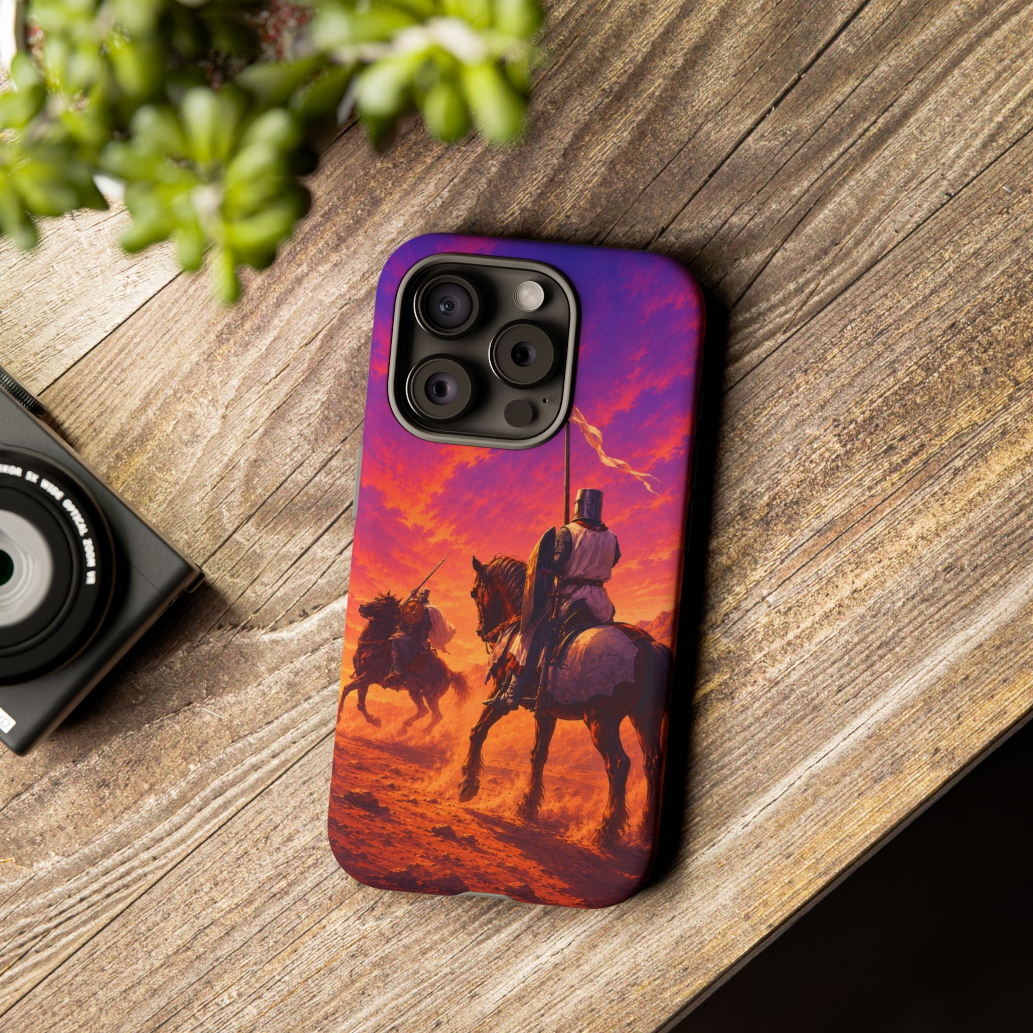 Medieval Knights Sunset Phone Case | Armor Cavalry Phone Case
