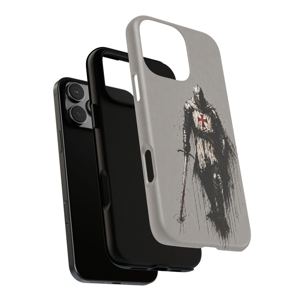 Knight Of The Templar Order Phone Case | Stone Grey