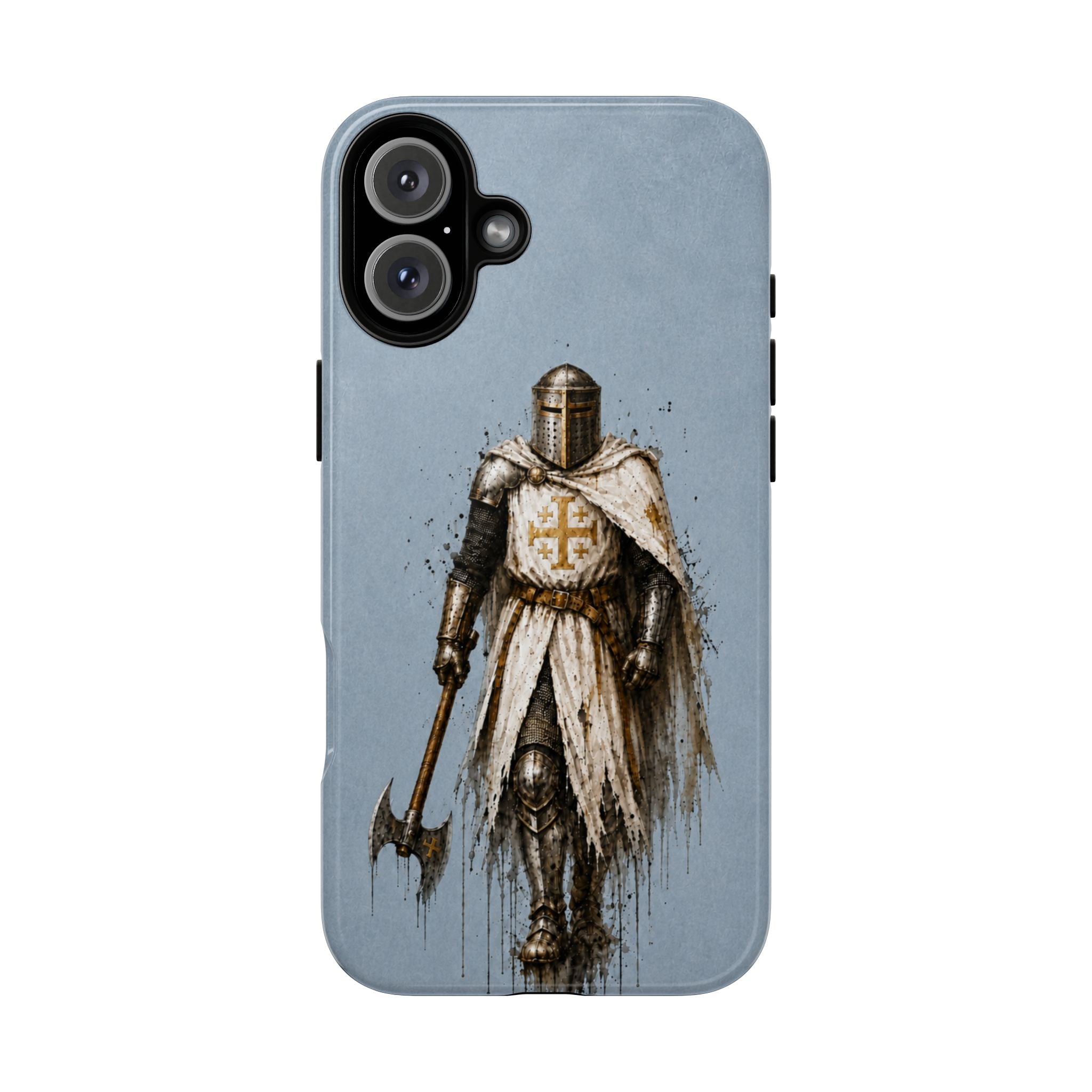 Knight Of The Kingdom Of Jerusalem Phone Case | Faded Steel Blue