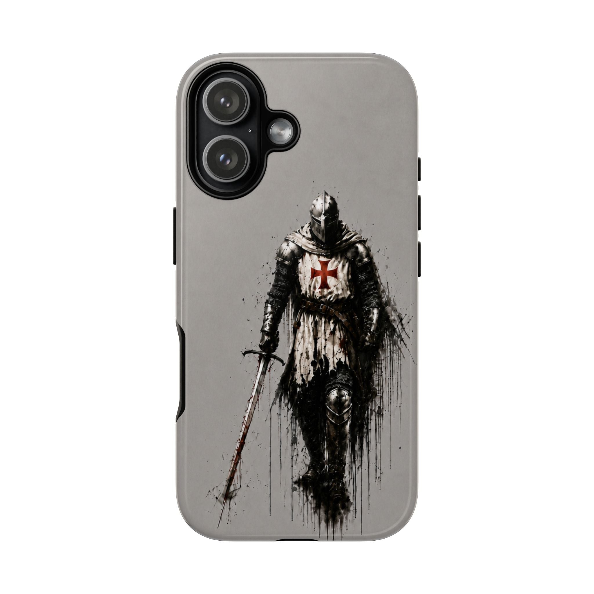 Knight Of The Templar Order Phone Case | Stone Grey