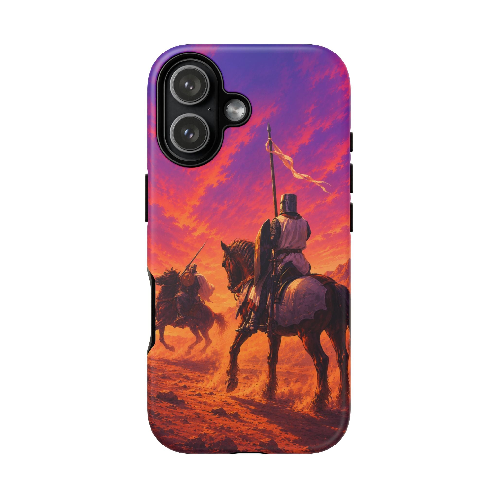 Medieval Knights Sunset Phone Case | Armor Cavalry Phone Case