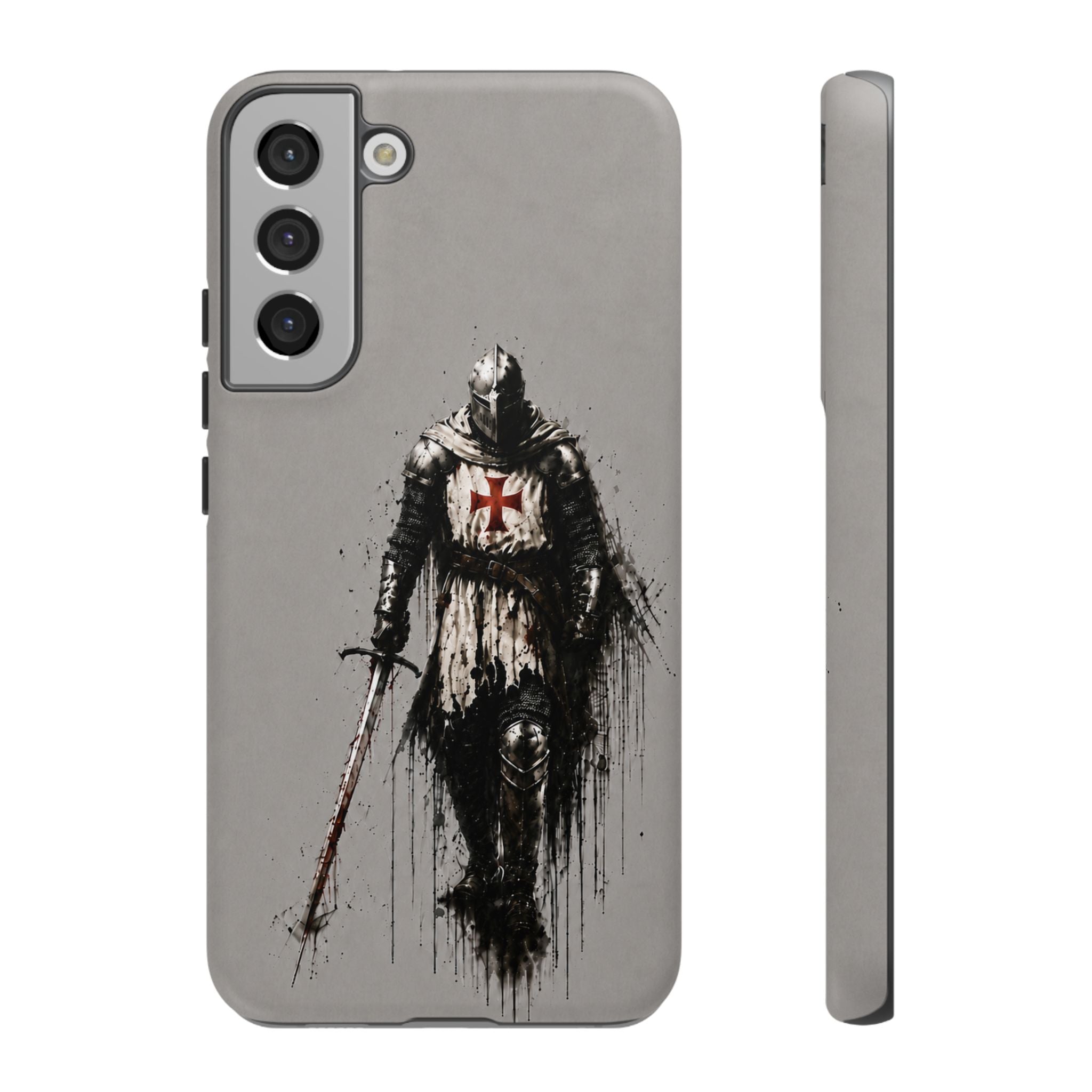 Knight Of The Templar Order Phone Case | Stone Grey