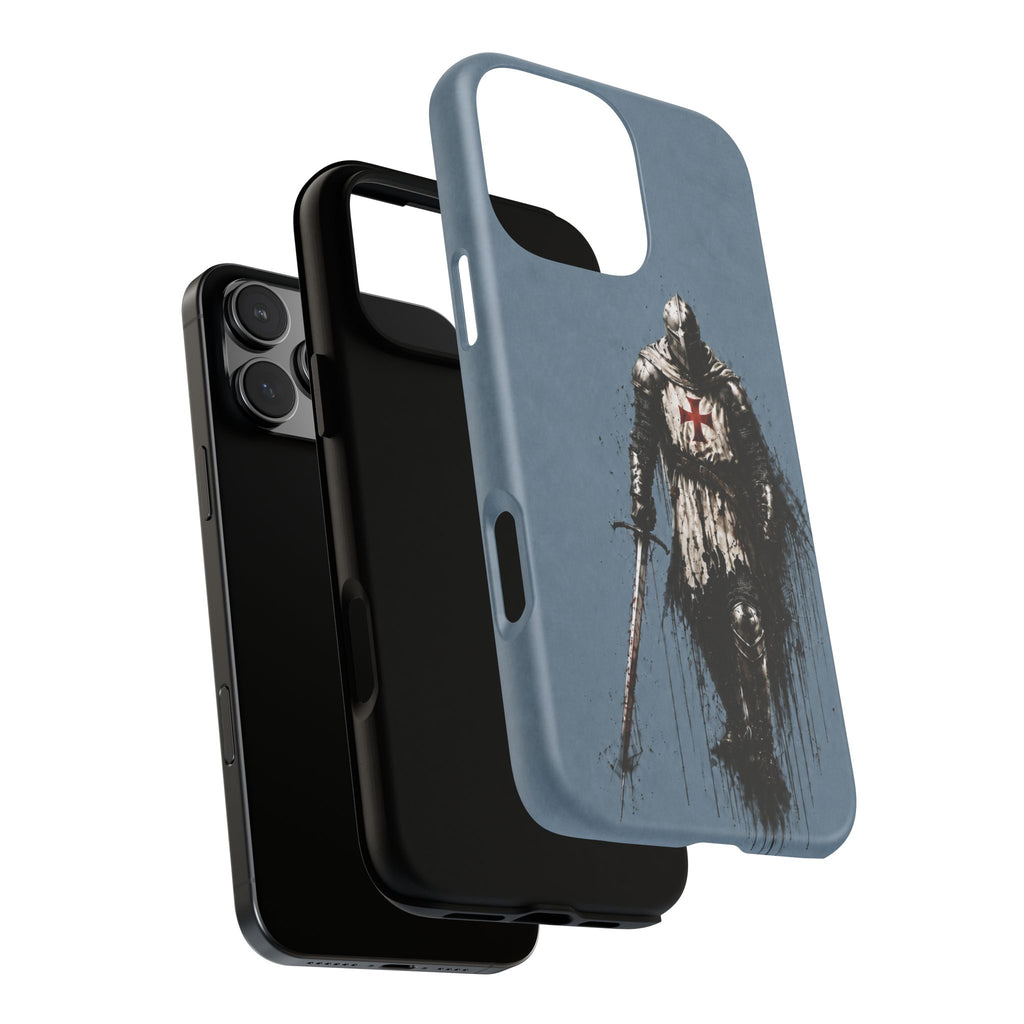 Knight Of The Templar Order Phone Case | Faded Steel Blue
