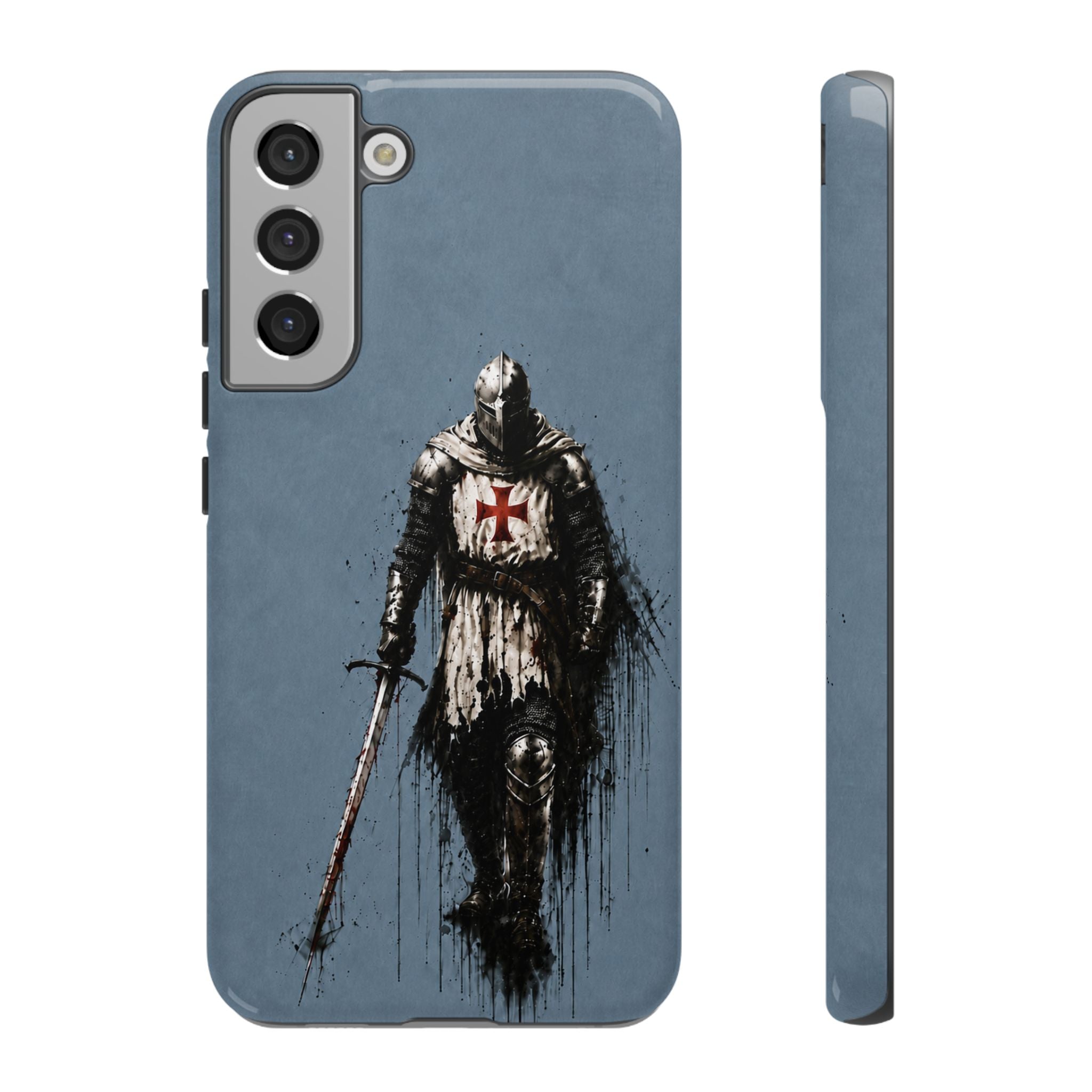 Knight Of The Templar Order Phone Case | Faded Steel Blue