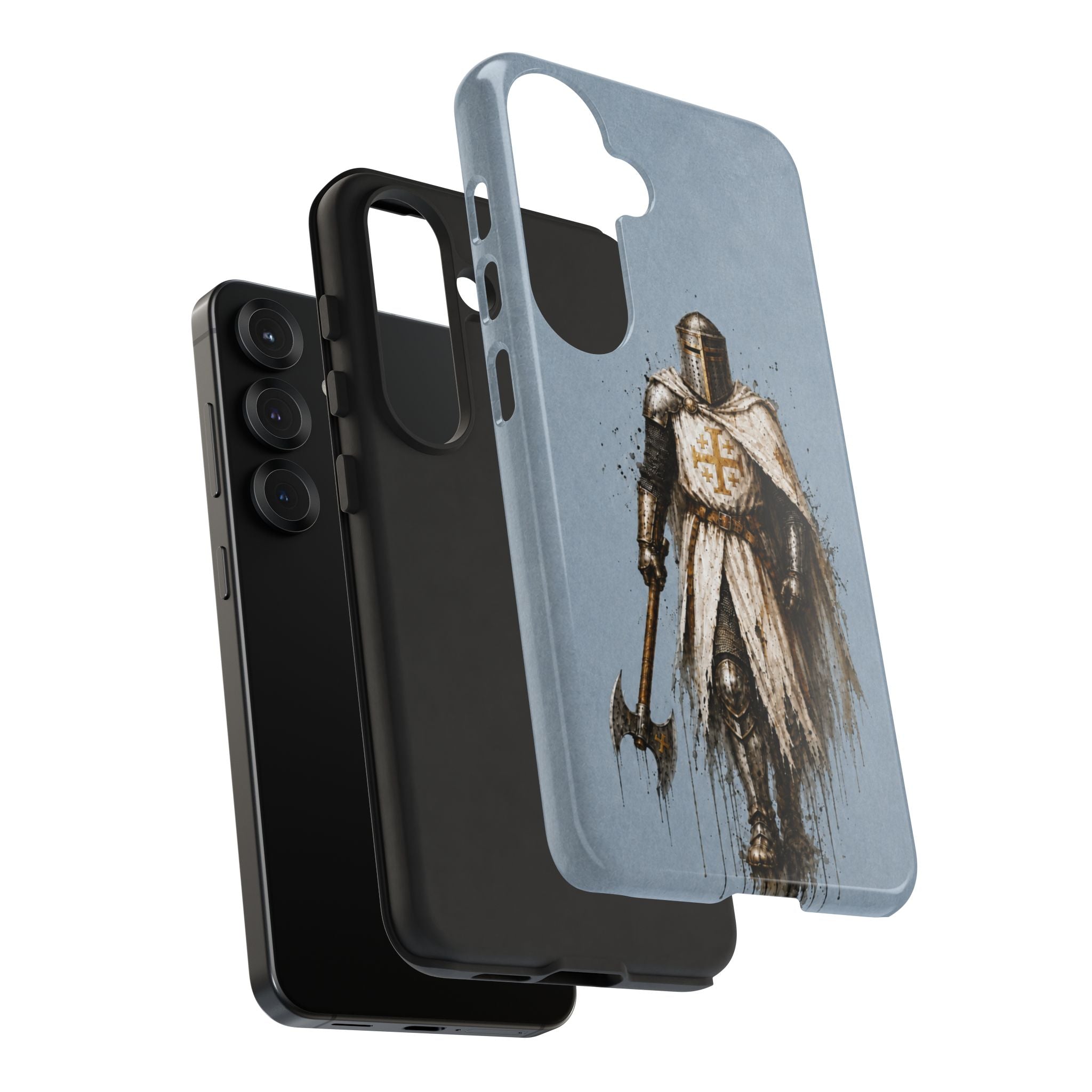 Knight Of The Kingdom Of Jerusalem Phone Case | Faded Steel Blue