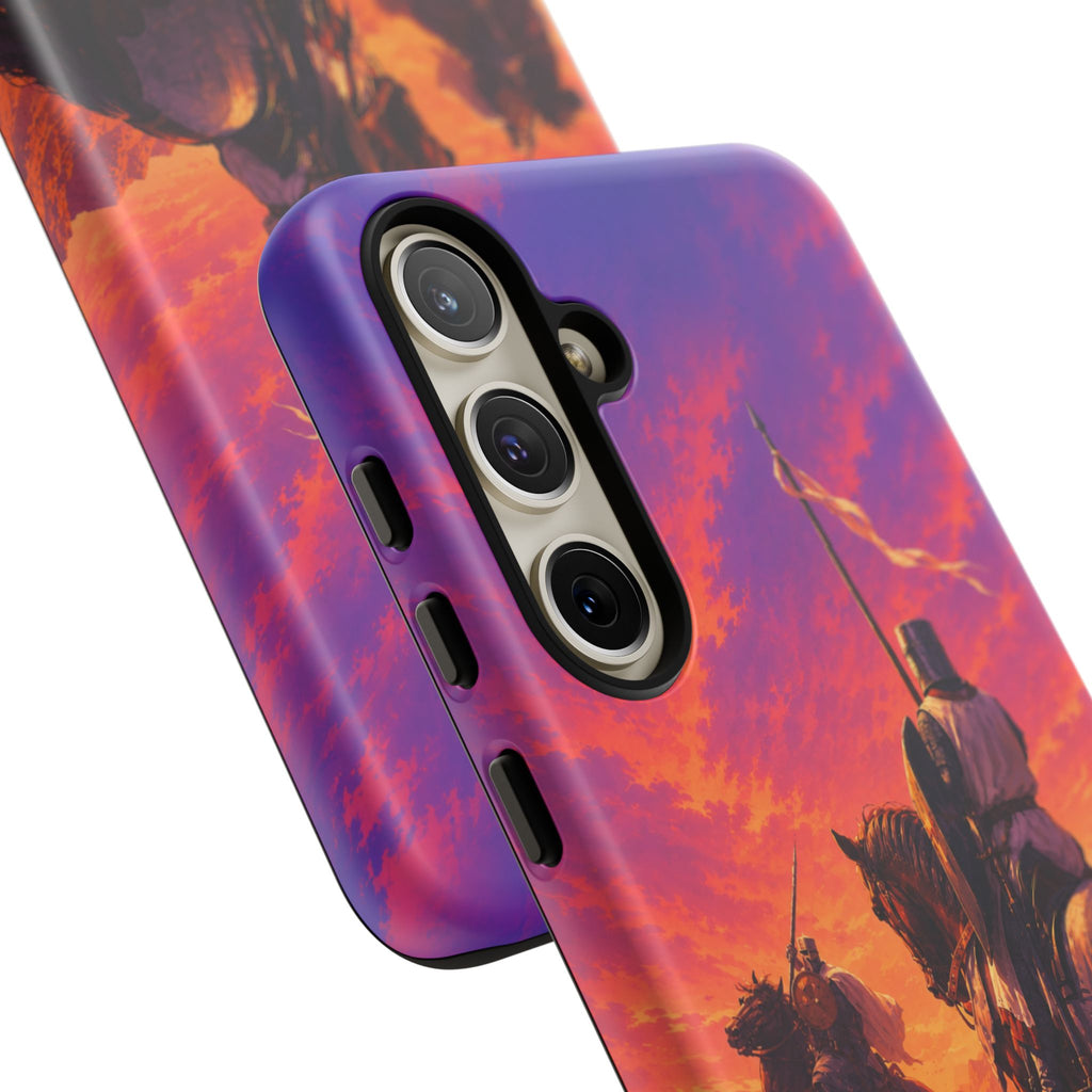 Medieval Knights Sunset Phone Case | Armor Cavalry Phone Case