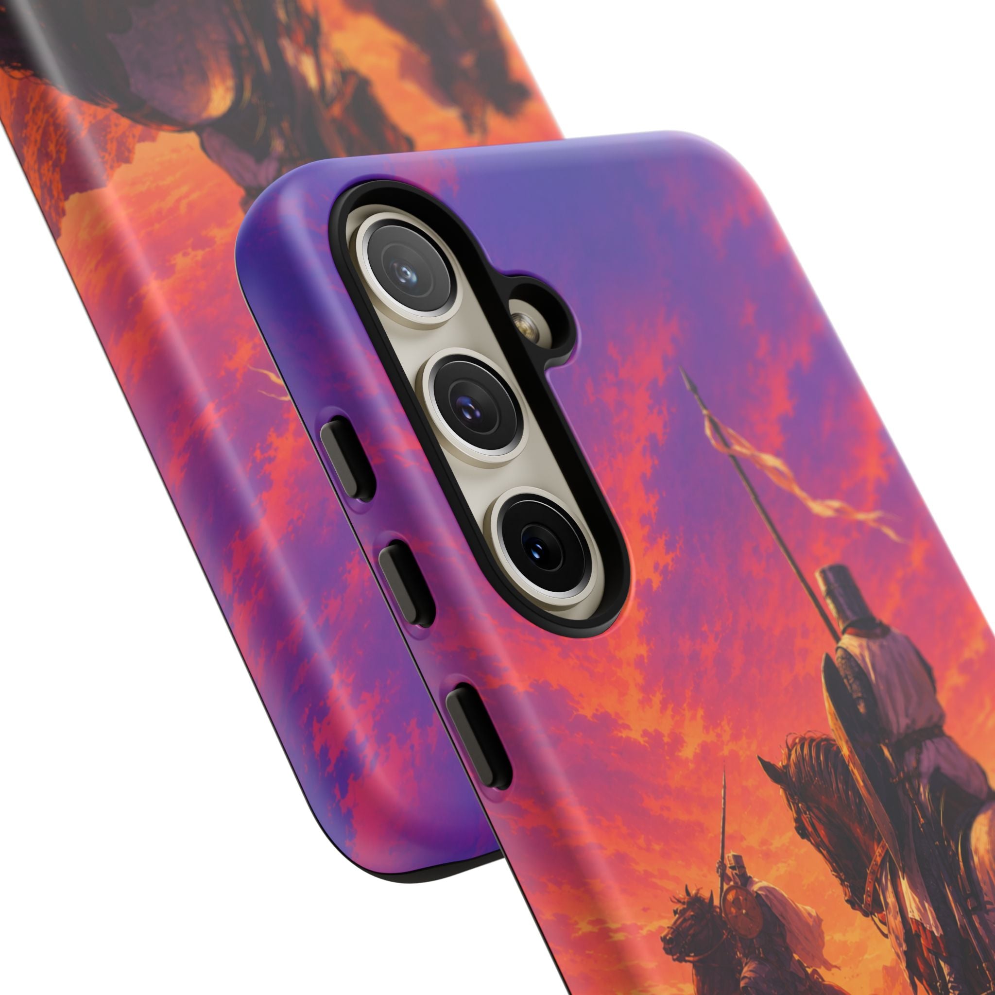 Medieval Knights Sunset Phone Case | Armor Cavalry Phone Case
