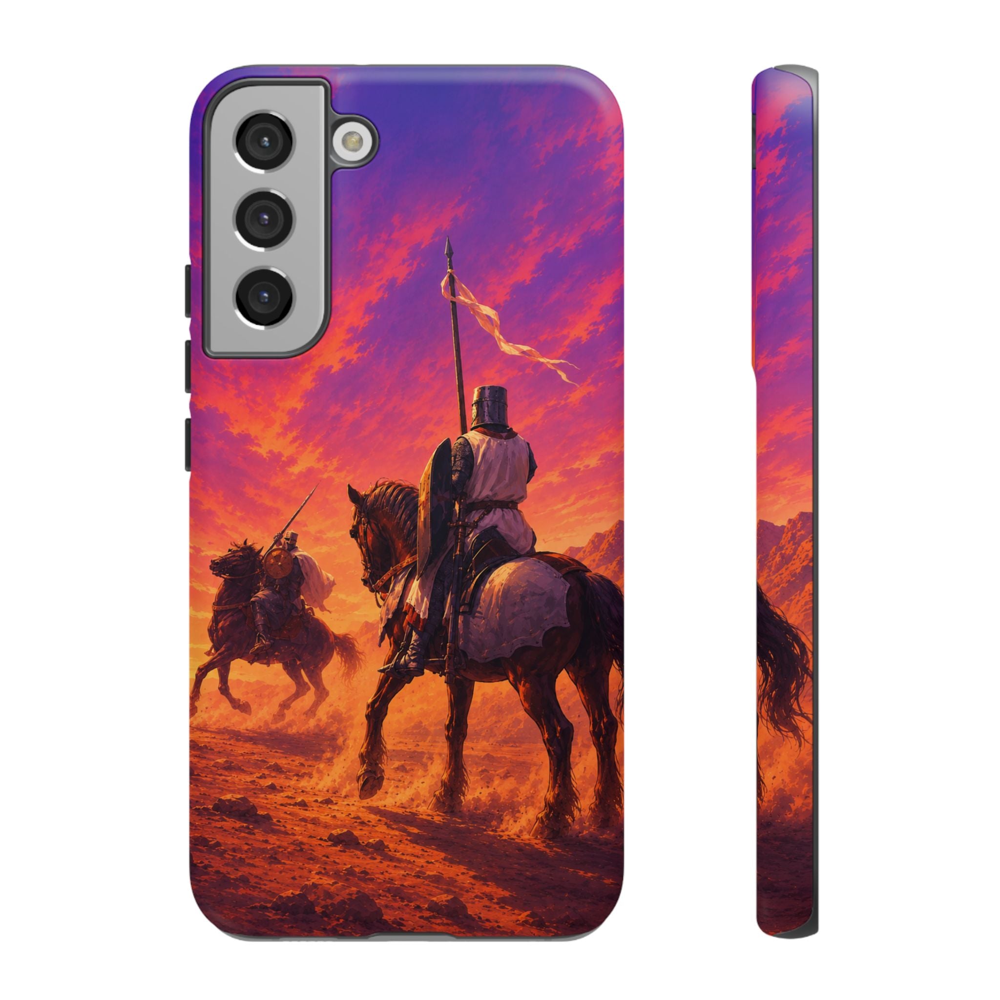 Medieval Knights Sunset Phone Case | Armor Cavalry Phone Case