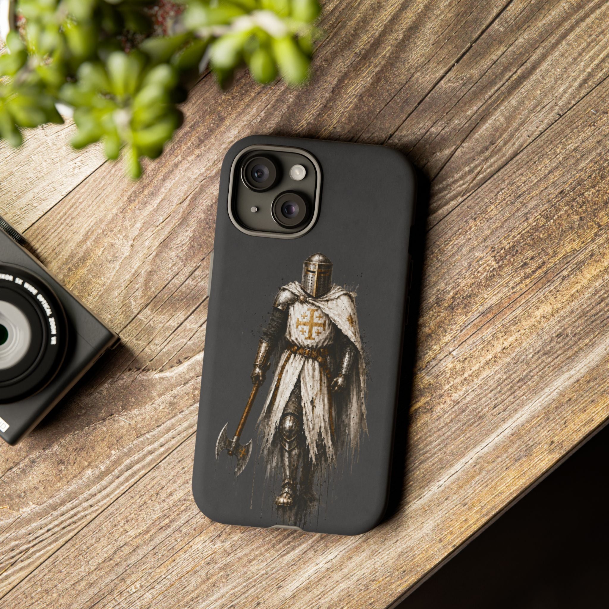 Knight Of The Kingdom Of Jerusalem Phone Case | Charcoal Grey