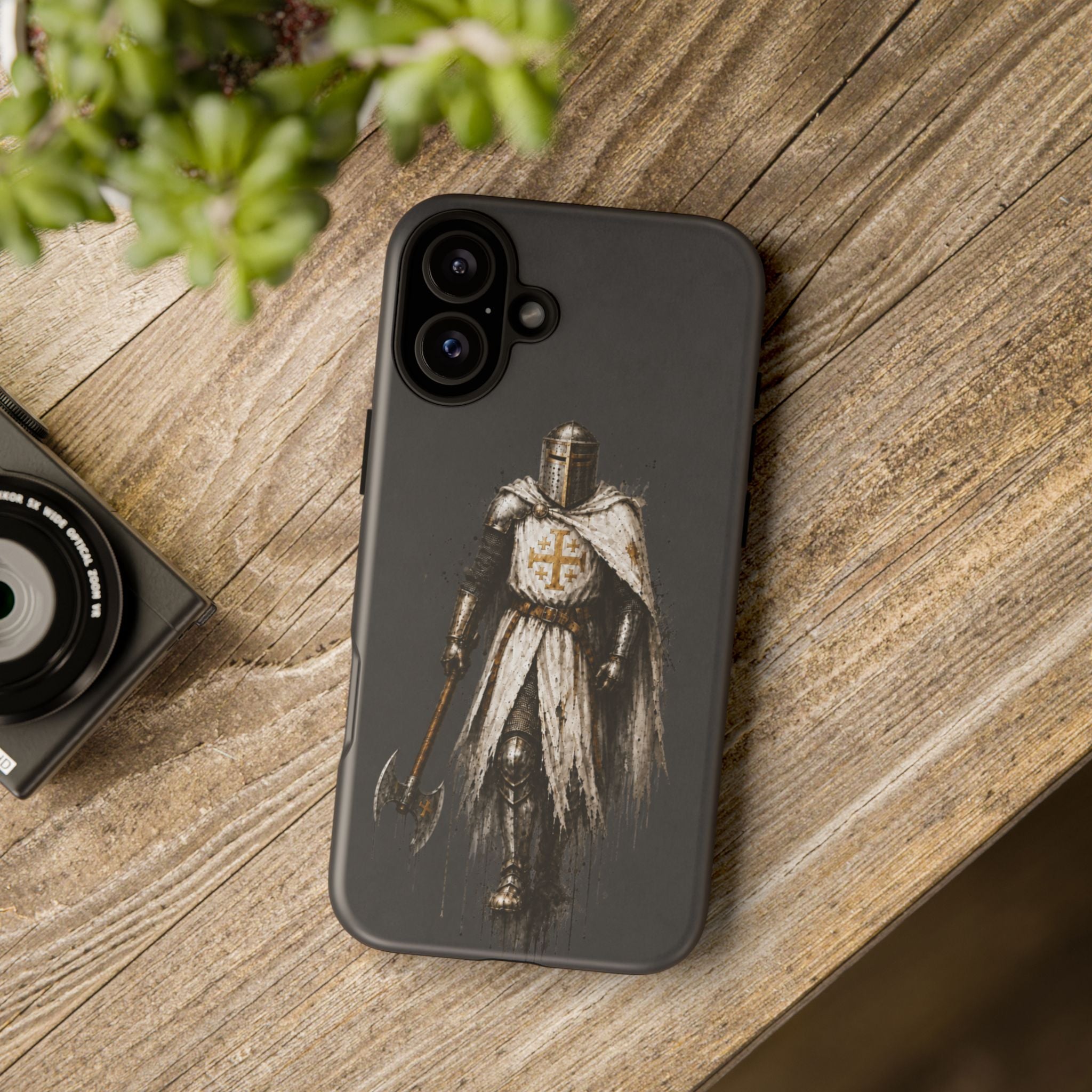Knight Of The Kingdom Of Jerusalem Phone Case | Charcoal Grey