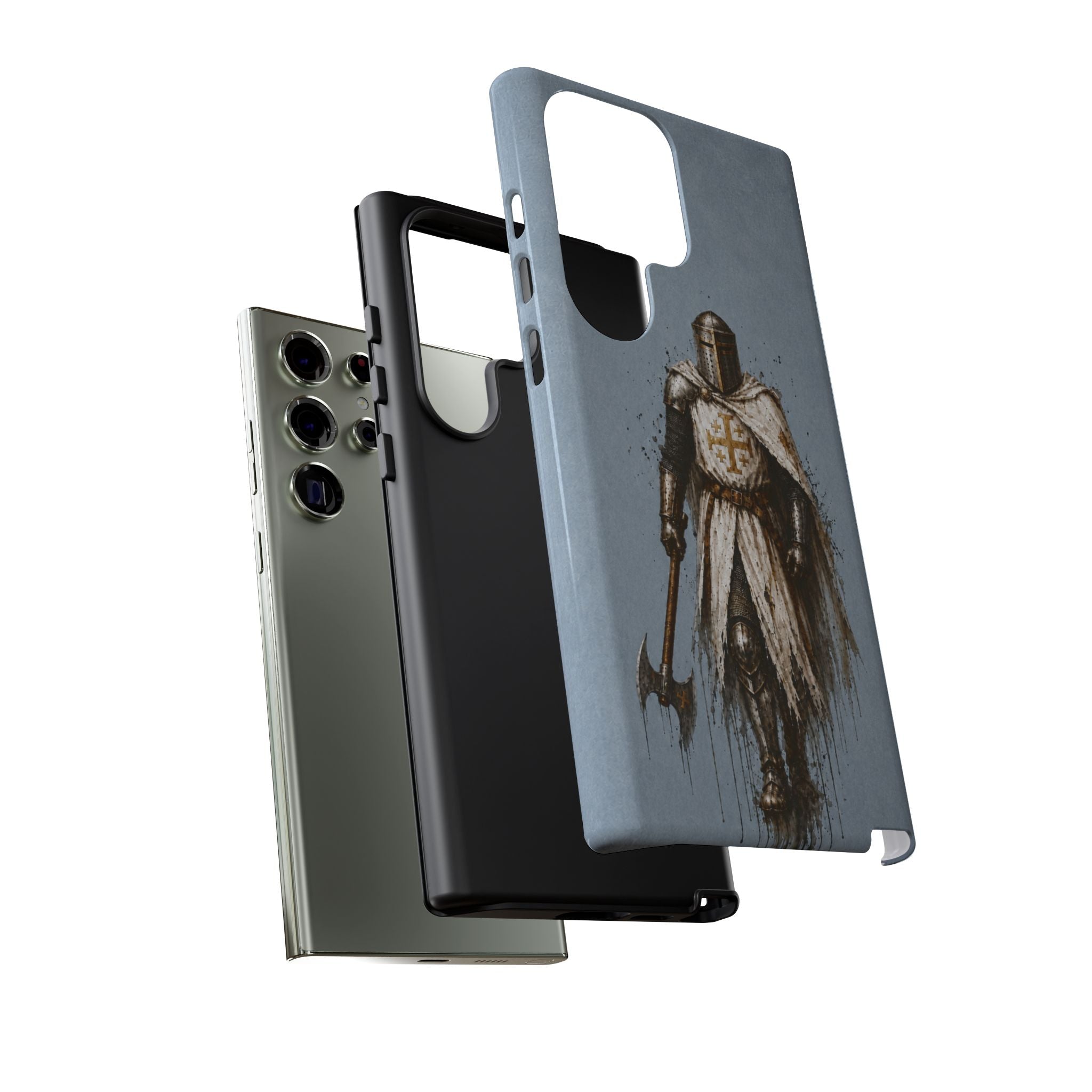 Knight Of The Kingdom Of Jerusalem Phone Case | Faded Steel Blue