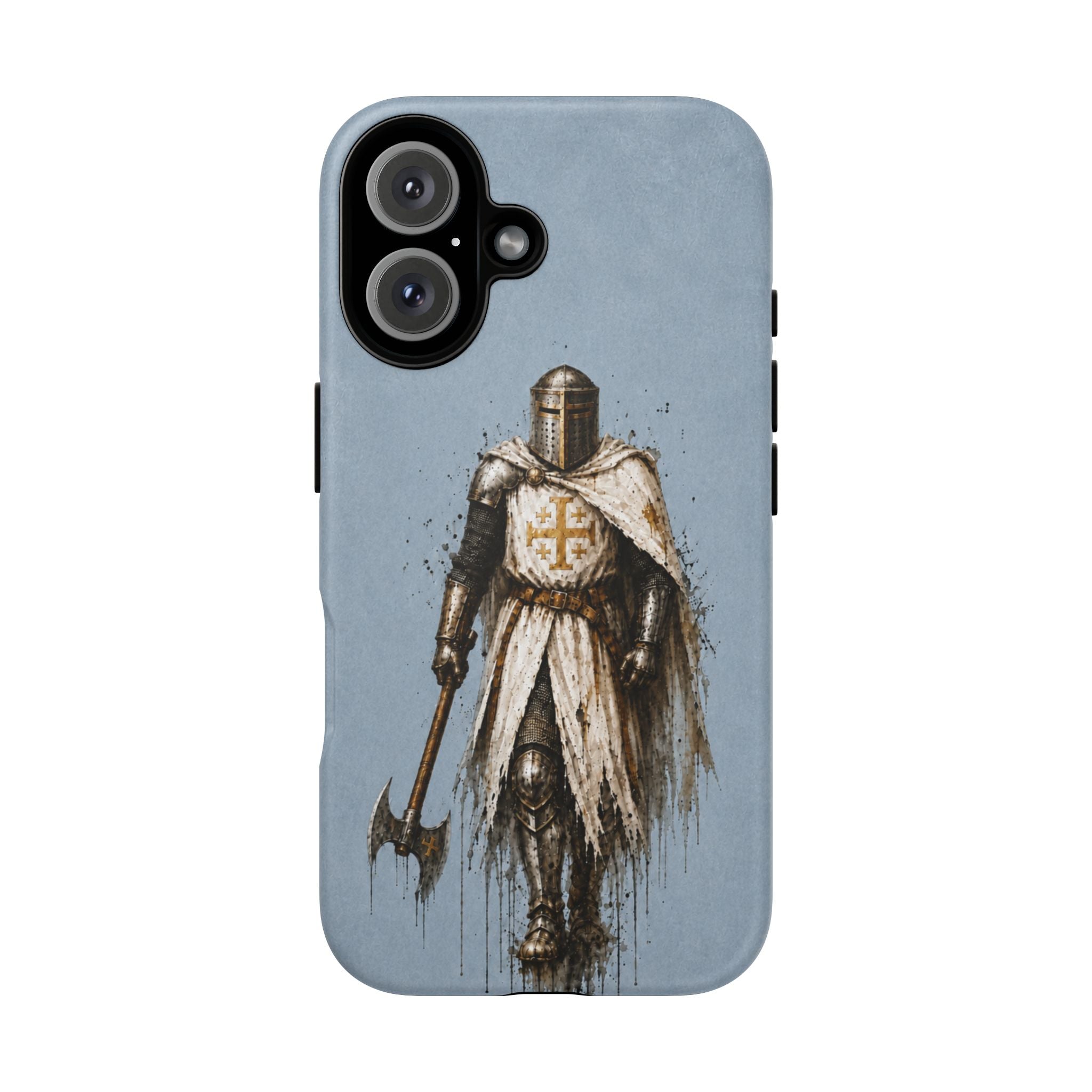 Knight Of The Kingdom Of Jerusalem Phone Case | Faded Steel Blue