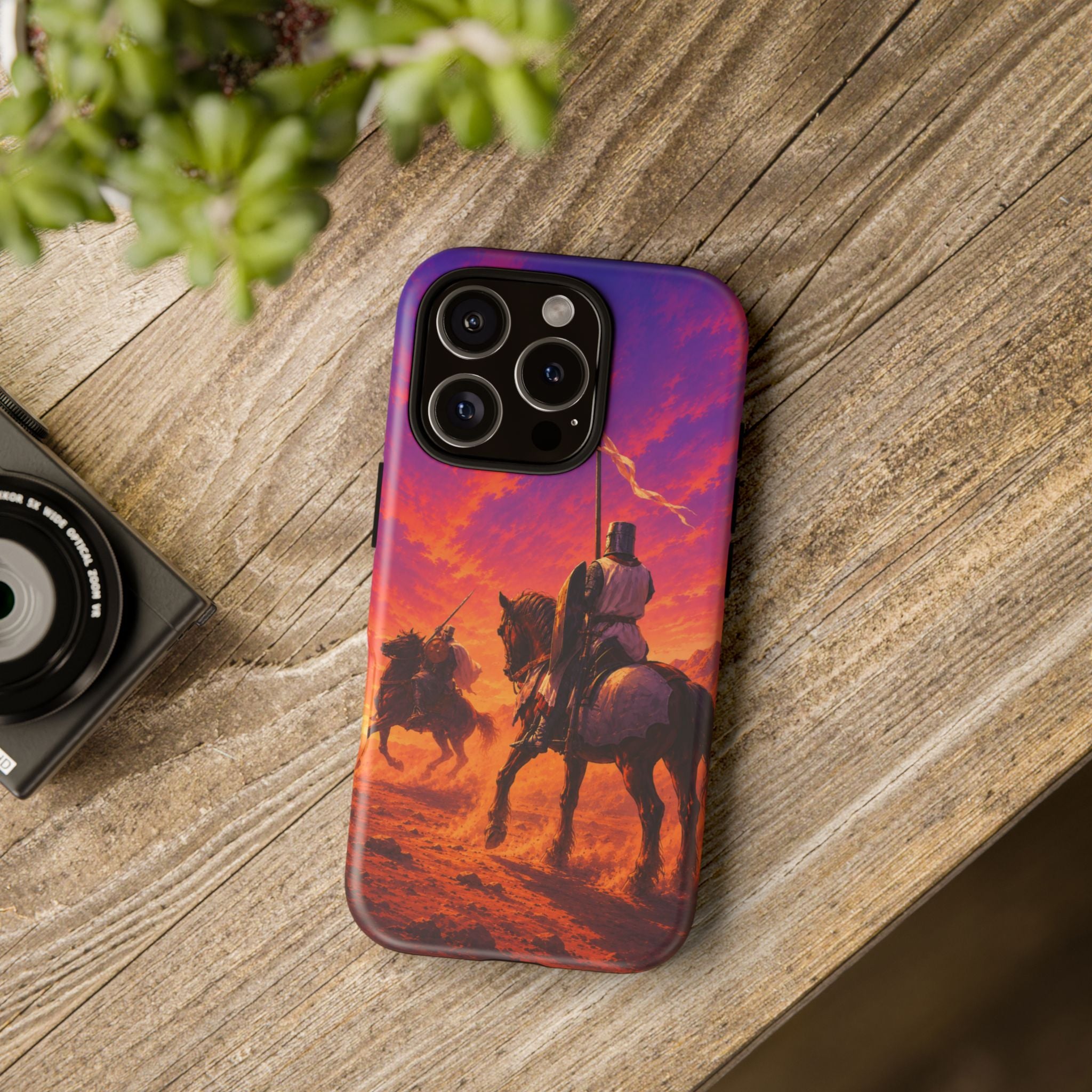 Medieval Knights Sunset Phone Case | Armor Cavalry Phone Case