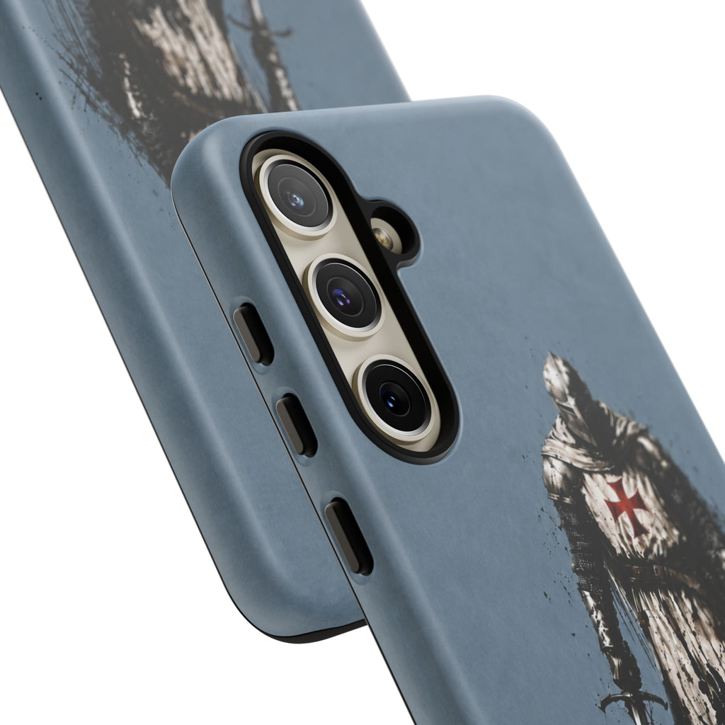 Knight Of The Templar Order Phone Case | Faded Steel Blue