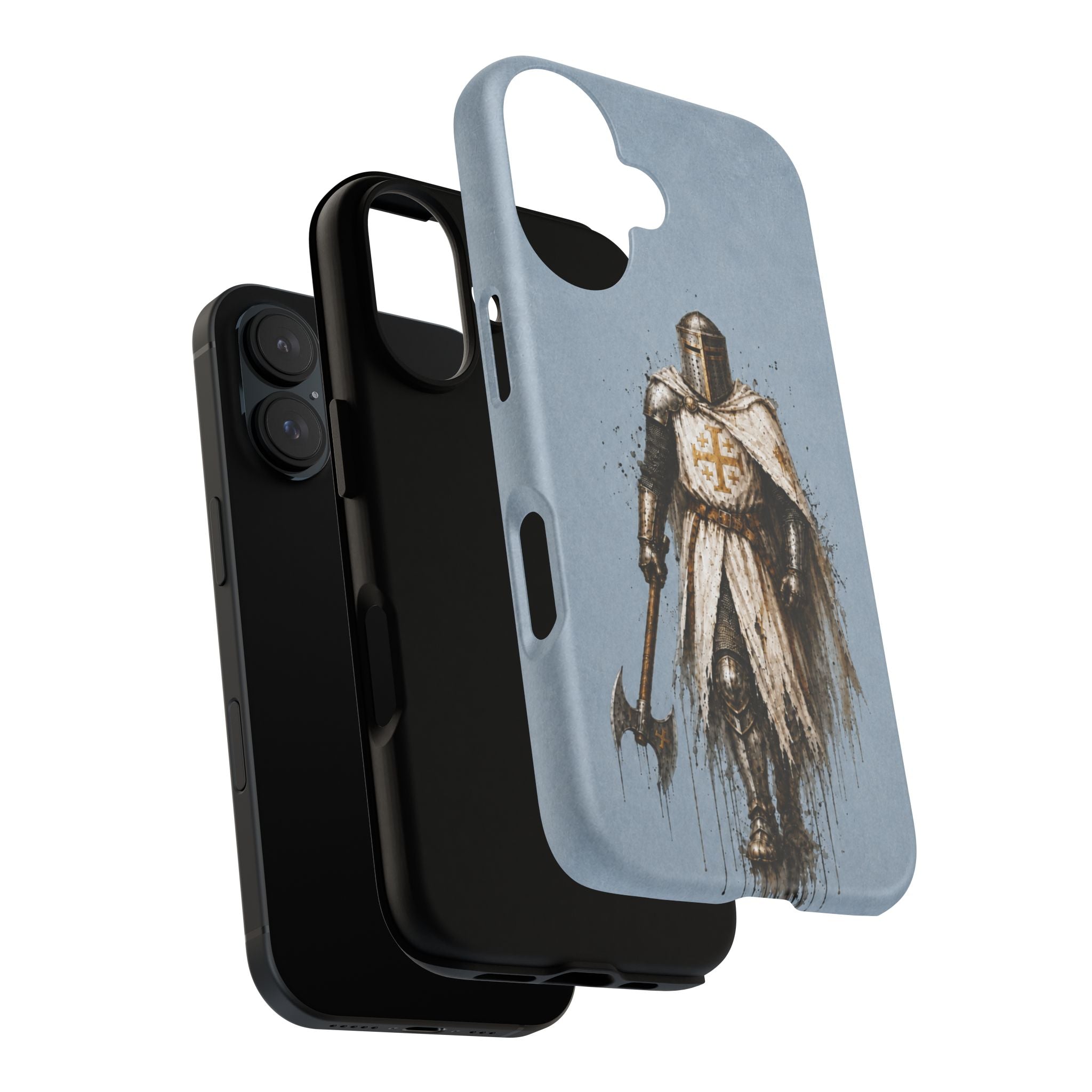 Knight Of The Kingdom Of Jerusalem Phone Case | Faded Steel Blue
