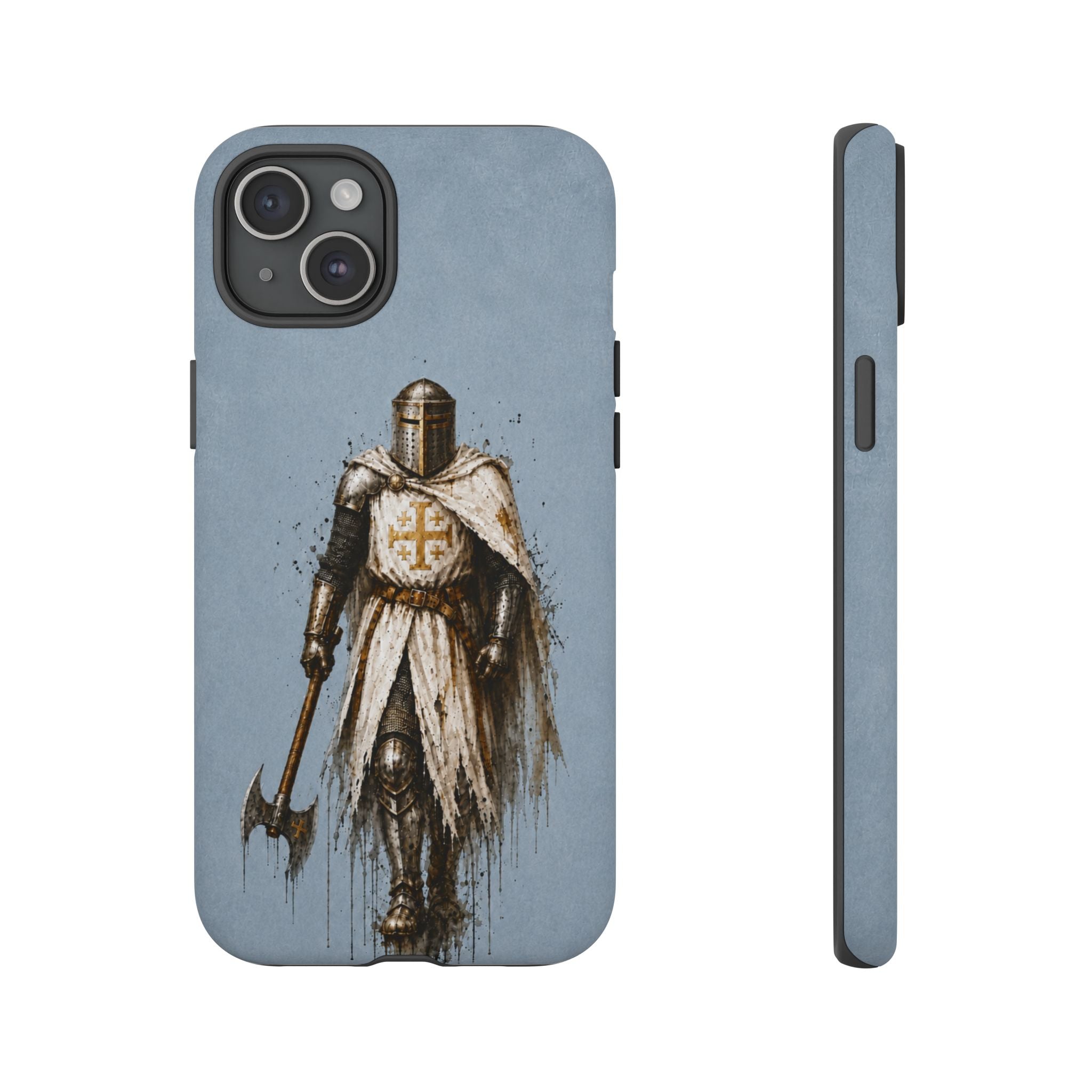 Knight Of The Kingdom Of Jerusalem Phone Case | Faded Steel Blue