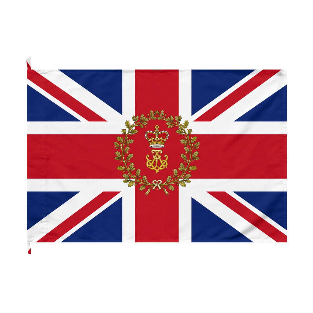 Union Jack Royal Crest Flag – Double-Sided British Heraldic Union Jack Decorative Flag