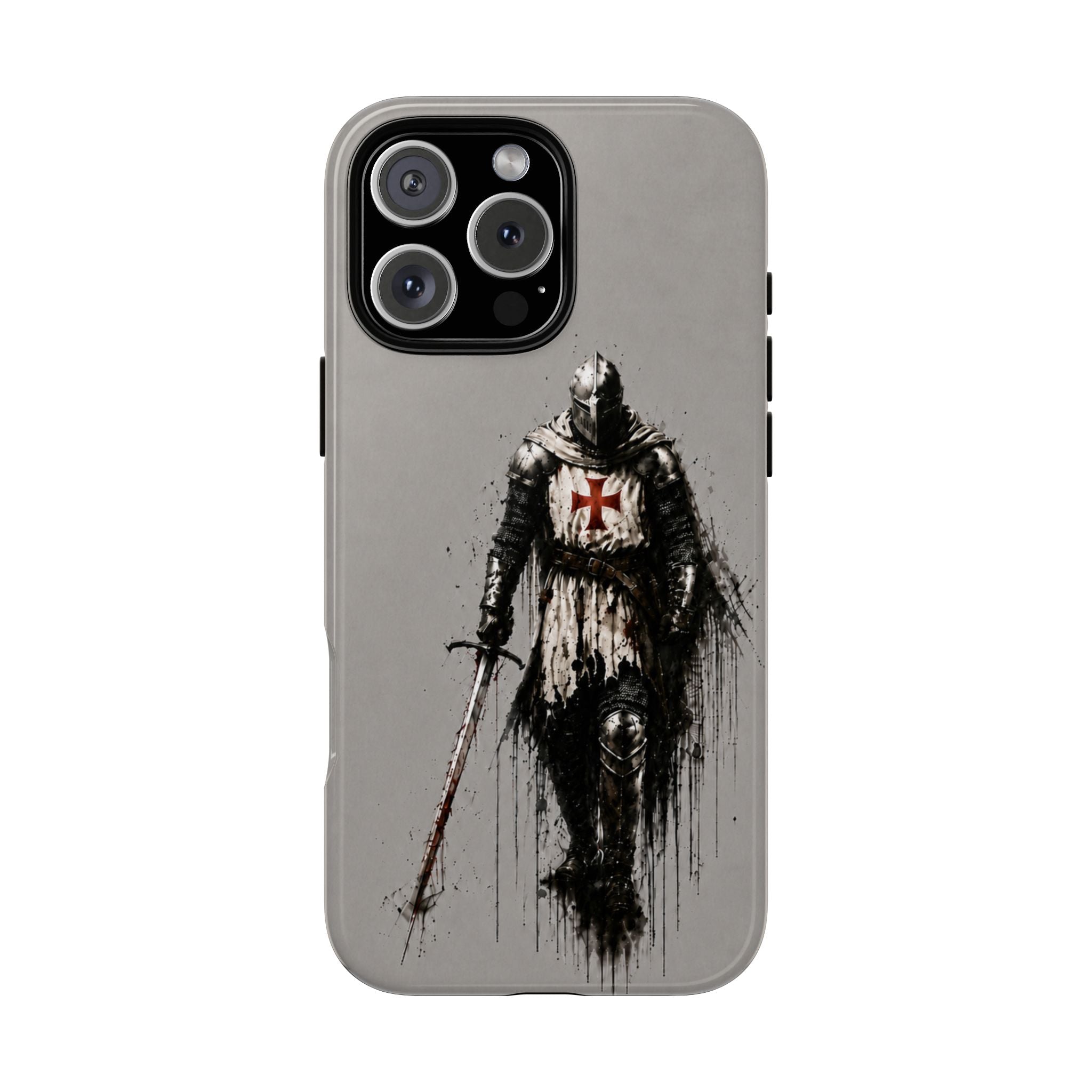Knight Of The Templar Order Phone Case | Stone Grey
