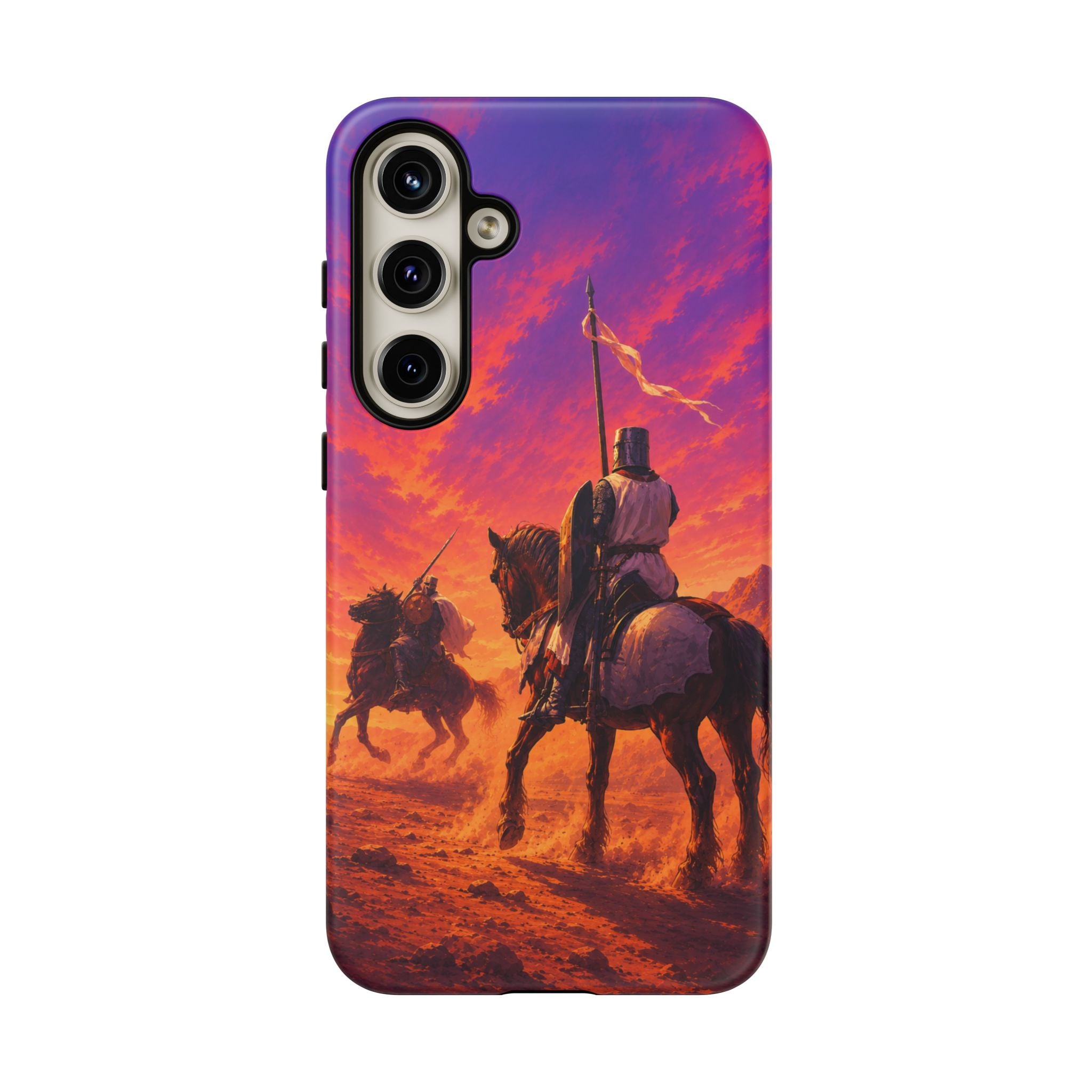 Medieval Knights Sunset Phone Case | Armor Cavalry Phone Case