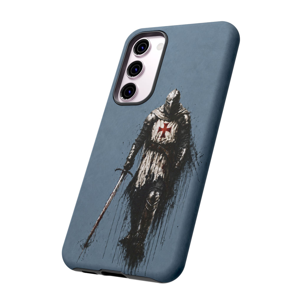 Knight Of The Templar Order Phone Case | Faded Steel Blue
