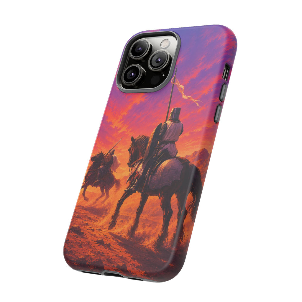 Medieval Knights Sunset Phone Case | Armor Cavalry Phone Case