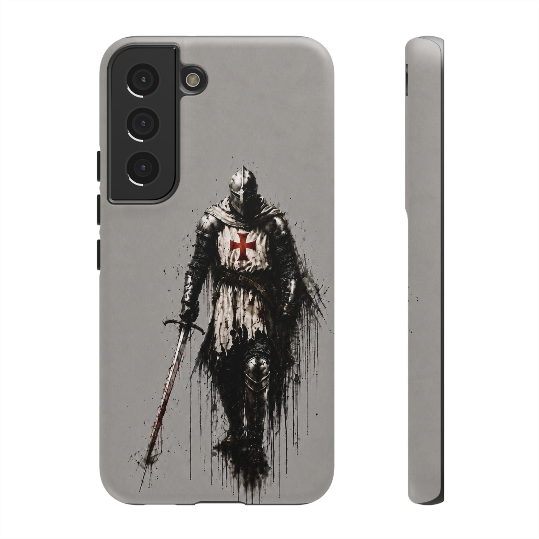 Knight Of The Templar Order Phone Case | Stone Grey