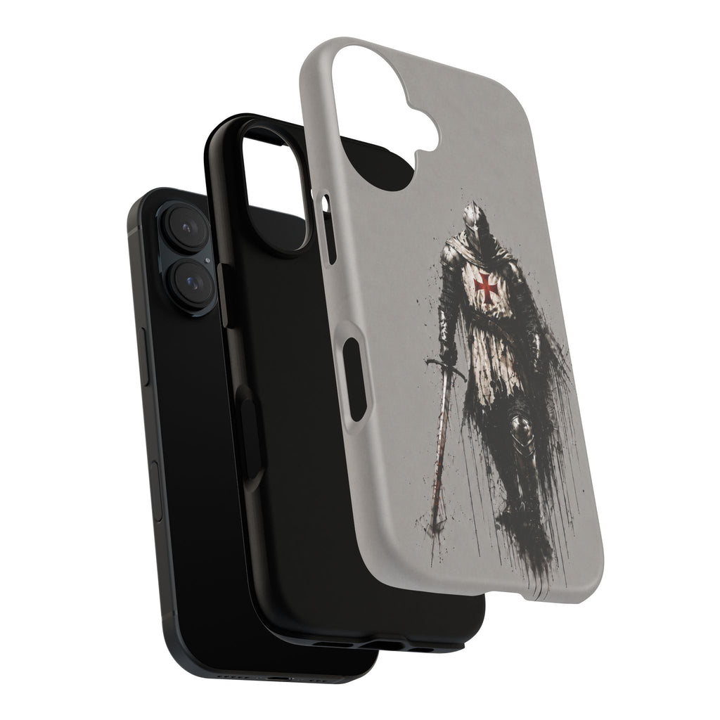 Knight Of The Templar Order Phone Case | Stone Grey