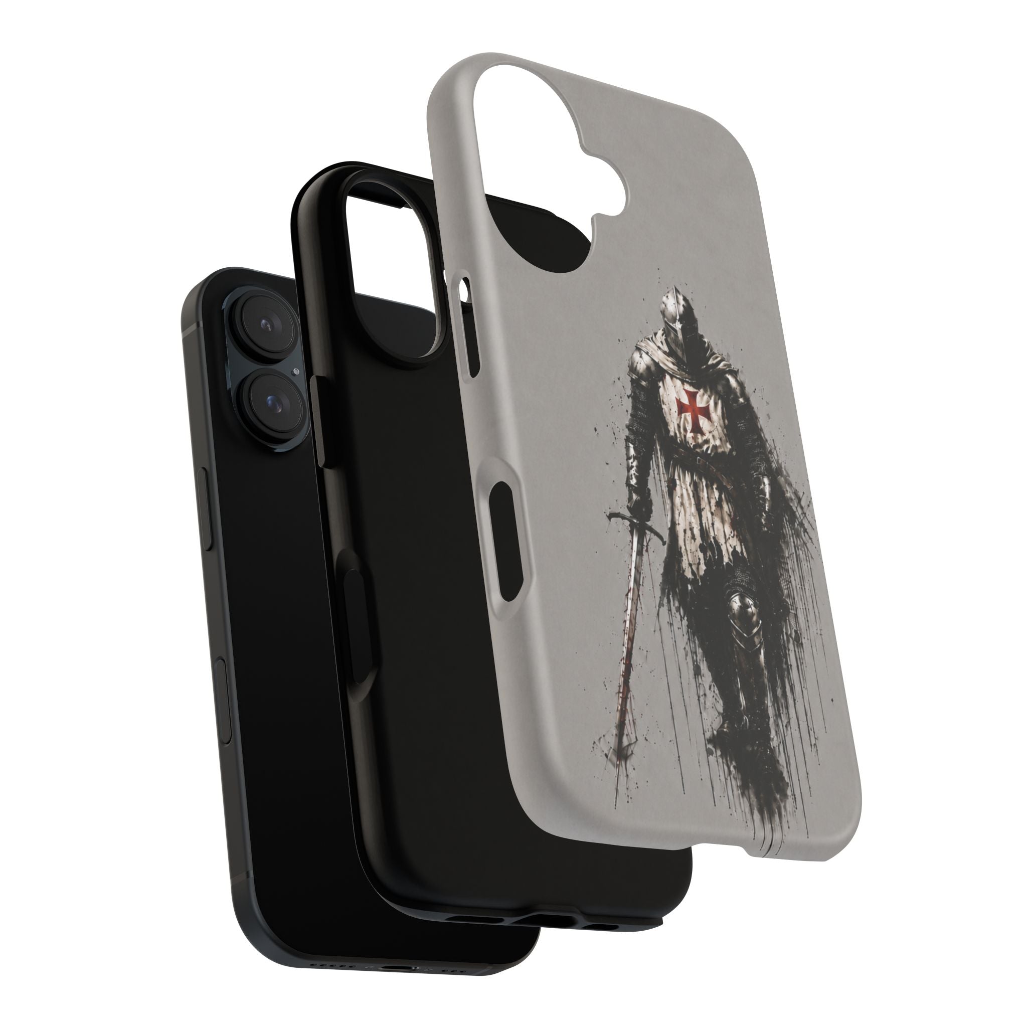 Knight Of The Templar Order Phone Case | Stone Grey