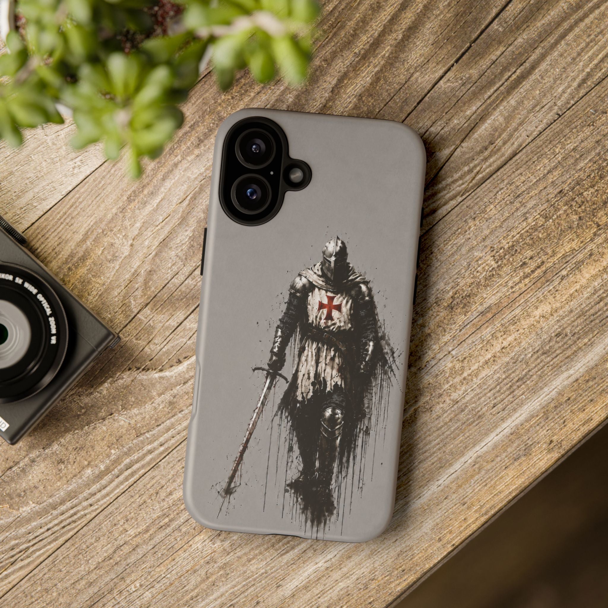 Knight Of The Templar Order Phone Case | Stone Grey