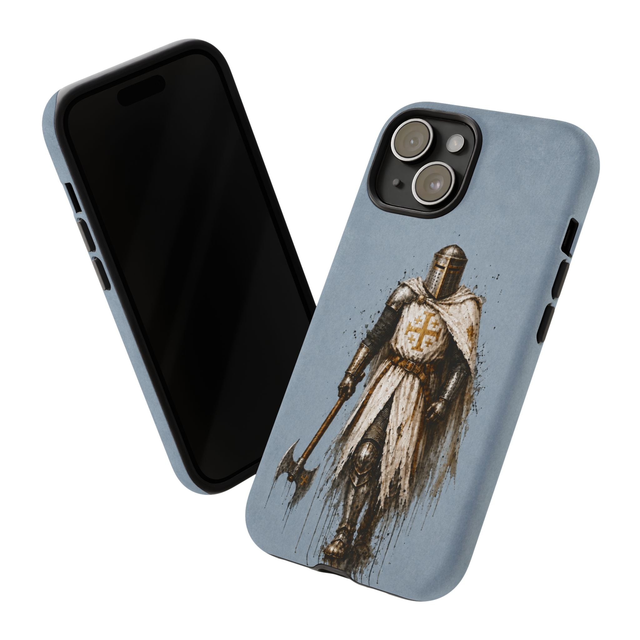 Knight Of The Kingdom Of Jerusalem Phone Case | Faded Steel Blue