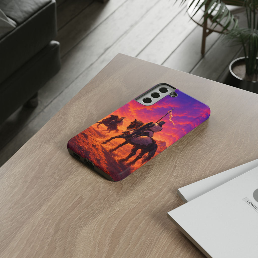 Medieval Knights Sunset Phone Case | Armor Cavalry Phone Case