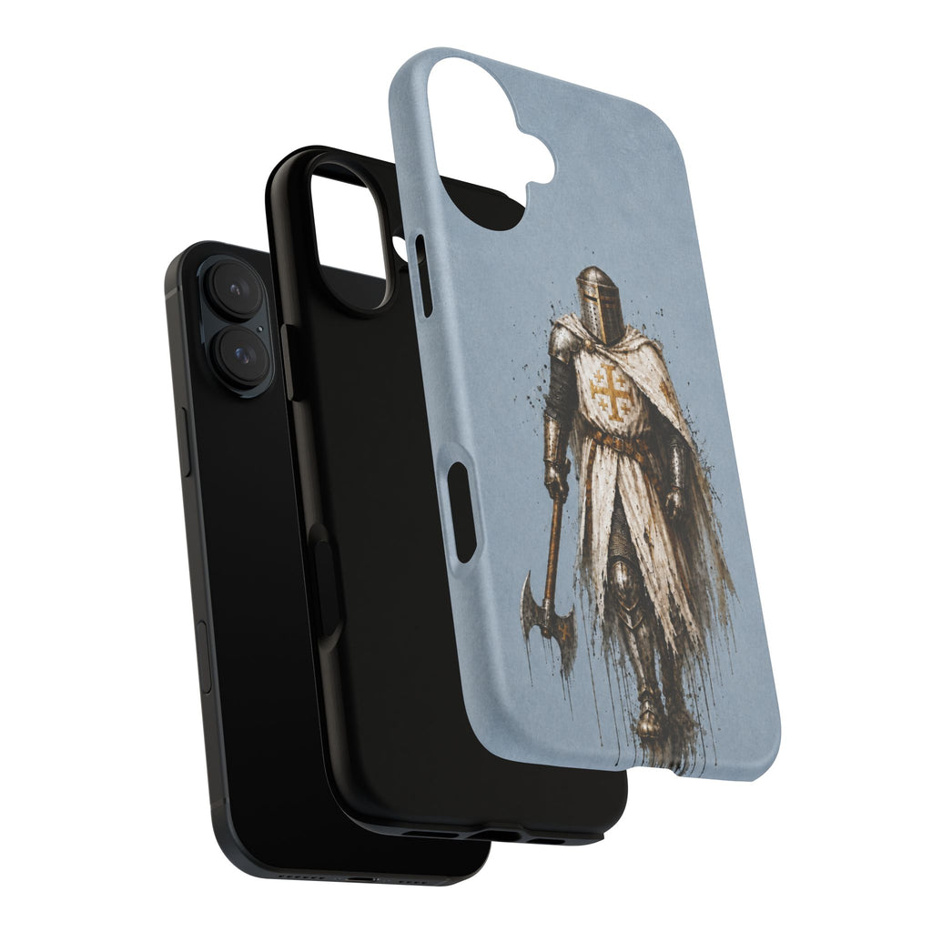 Knight Of The Kingdom Of Jerusalem Phone Case | Faded Steel Blue