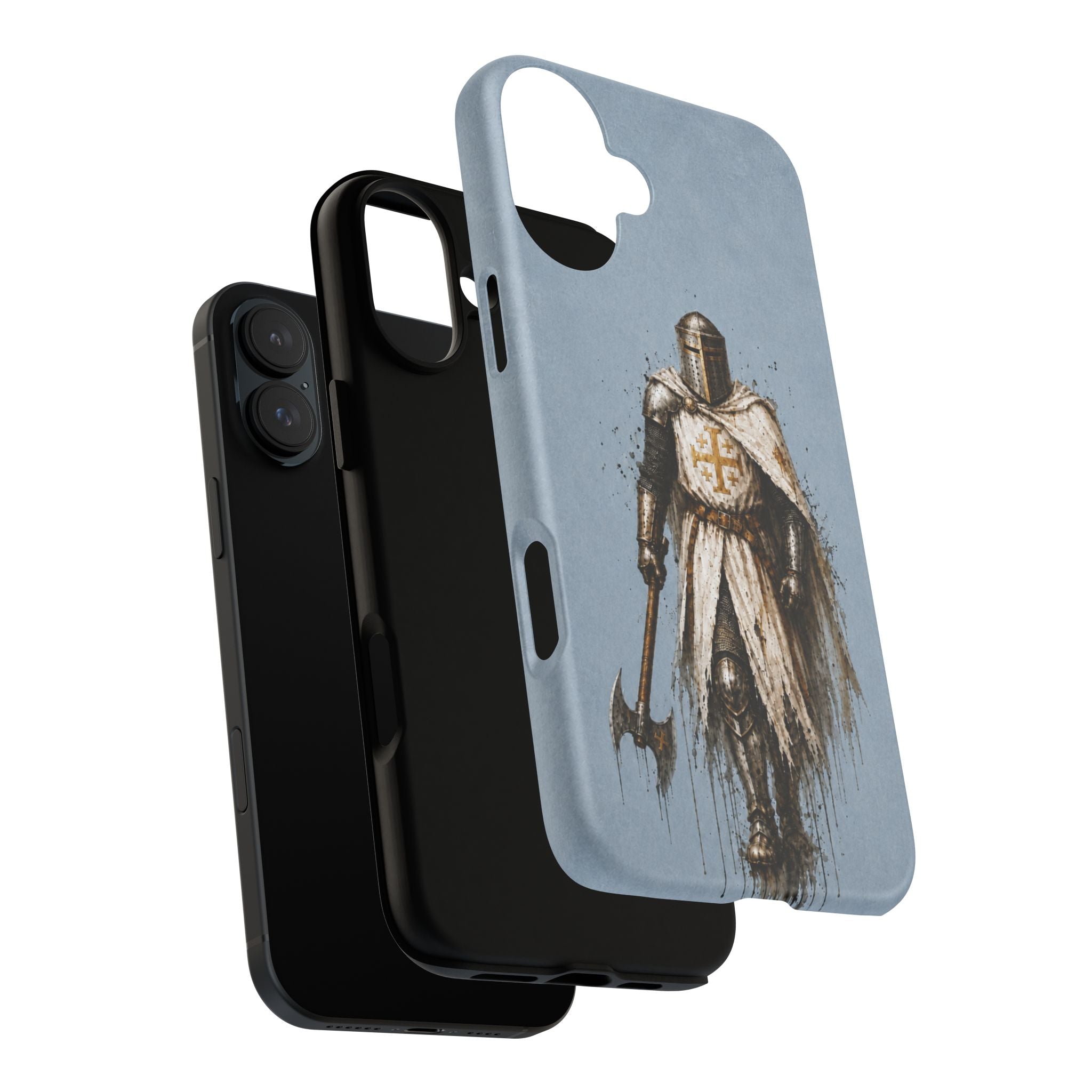 Knight Of The Kingdom Of Jerusalem Phone Case | Faded Steel Blue