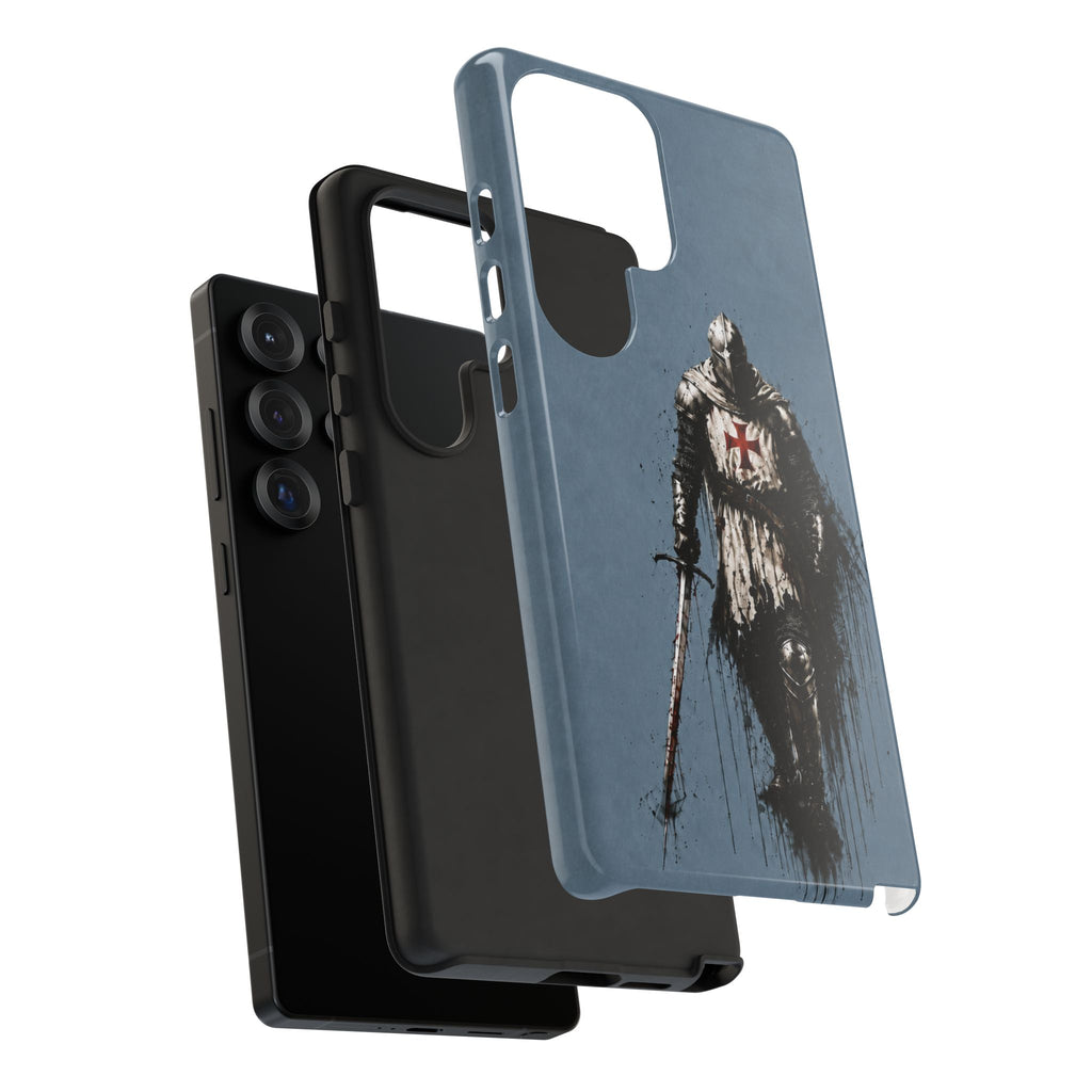 Knight Of The Templar Order Phone Case | Faded Steel Blue