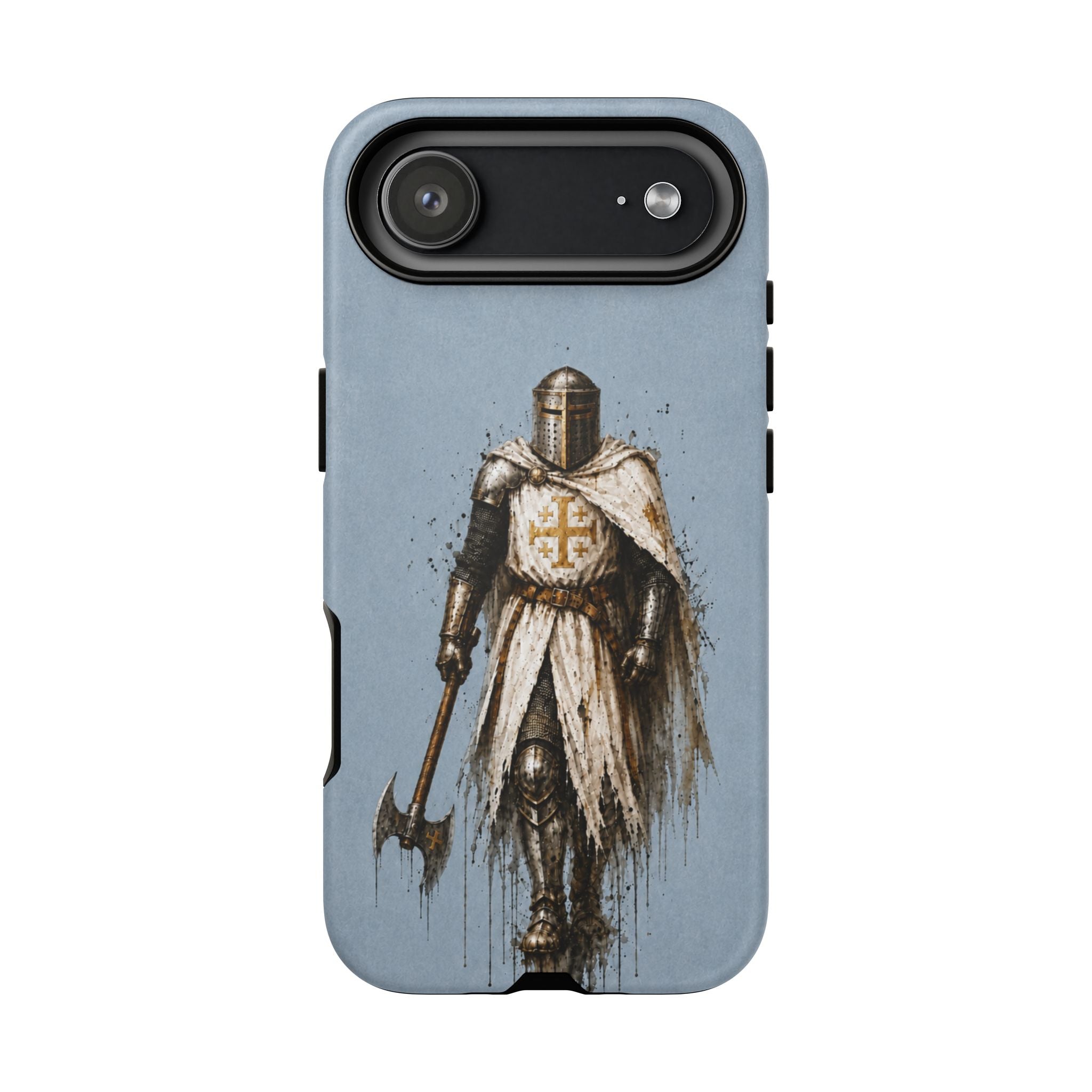 Knight Of The Kingdom Of Jerusalem Phone Case | Faded Steel Blue