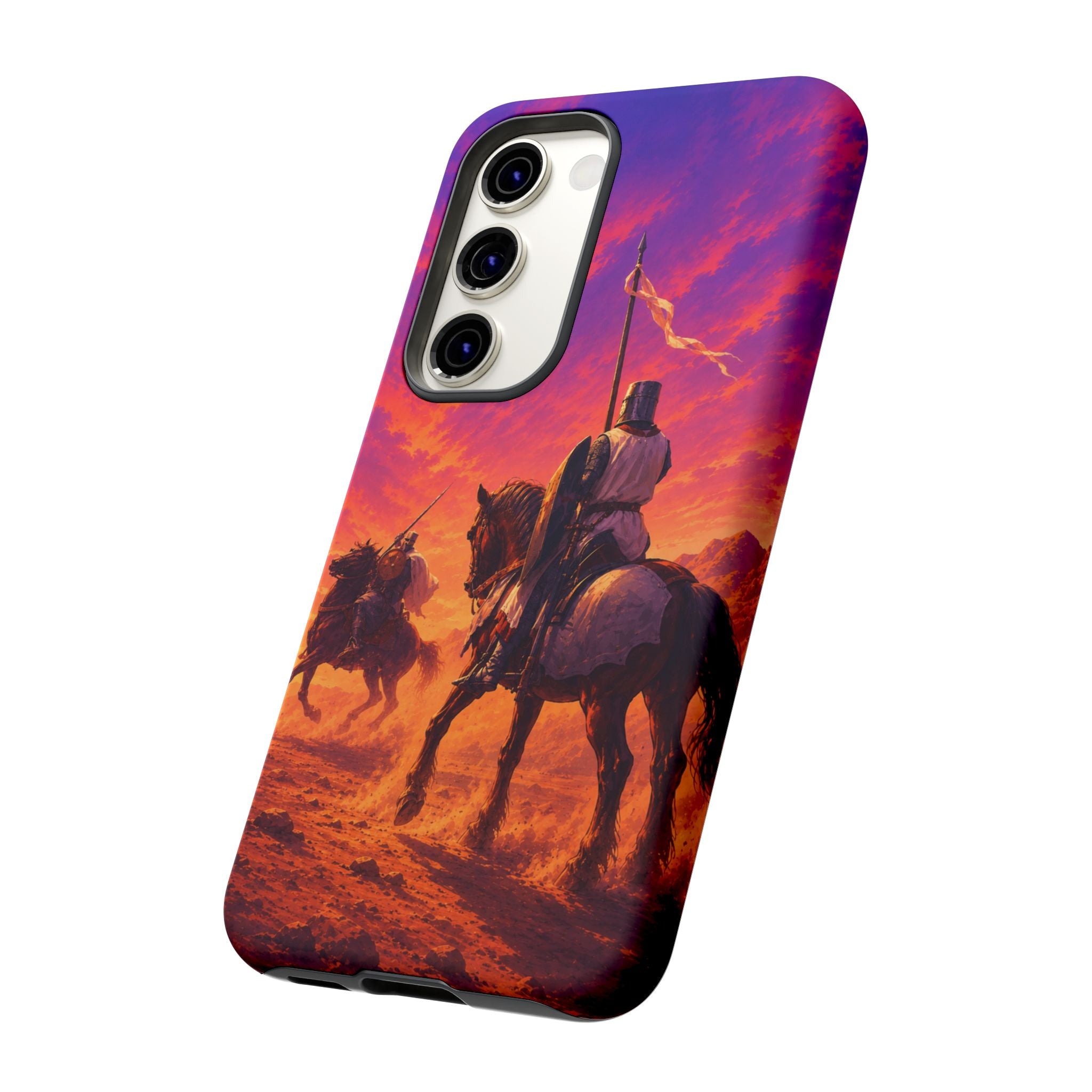Medieval Knights Sunset Phone Case | Armor Cavalry Phone Case
