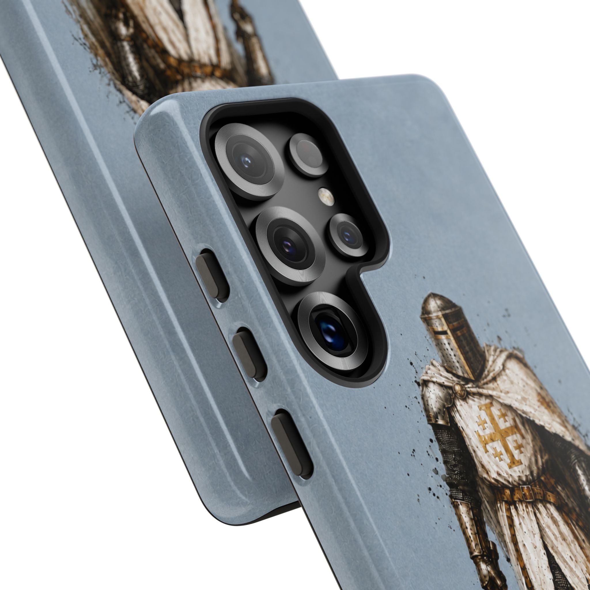 Knight Of The Kingdom Of Jerusalem Phone Case | Faded Steel Blue